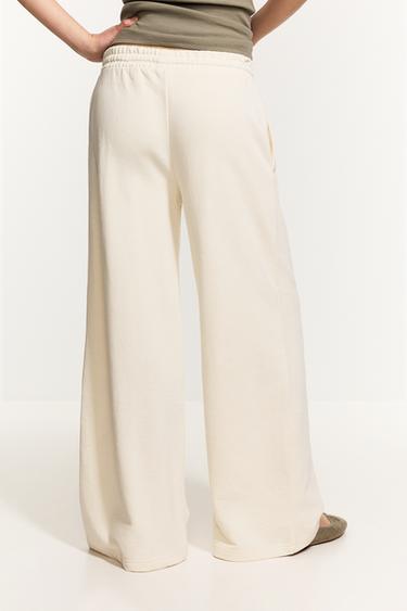 Wide-leg tracksuit bottoms — ECRU 4