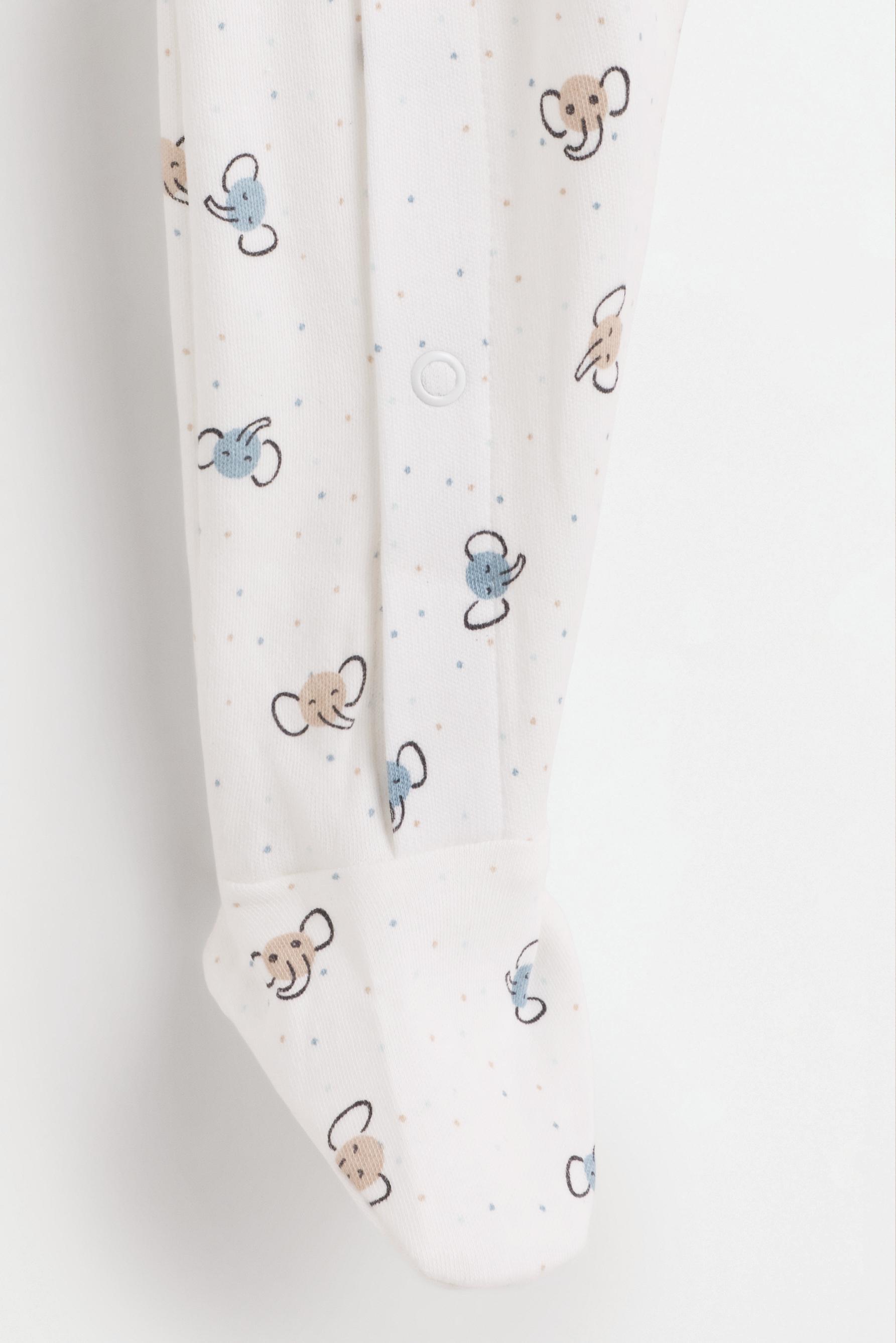 Printed interlock sleepsuit — BLUE