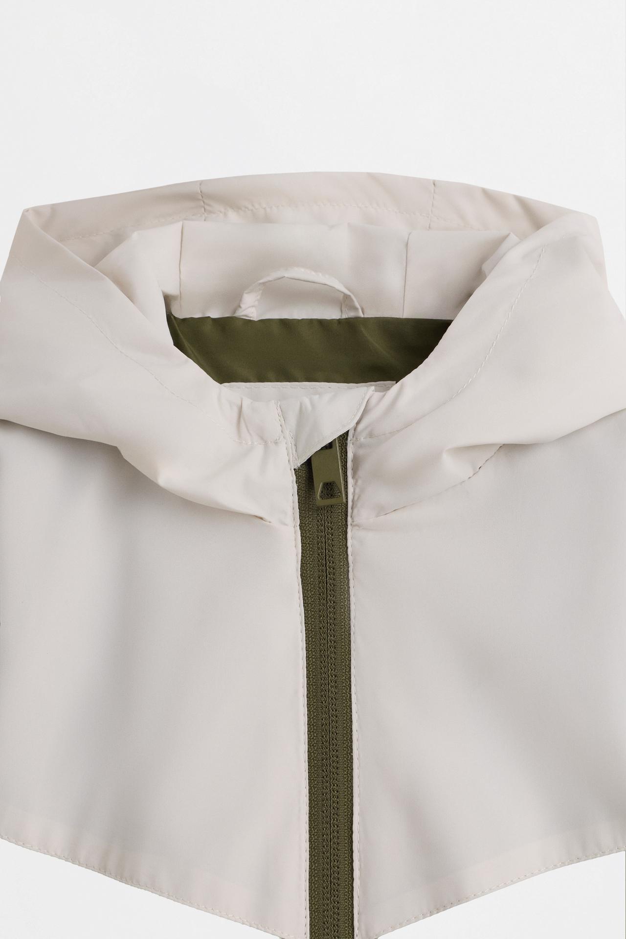 Color block windbreaker jacket — KHAKI