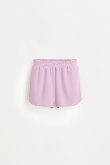 Flowy plush sports shorts — MAUVE 1
