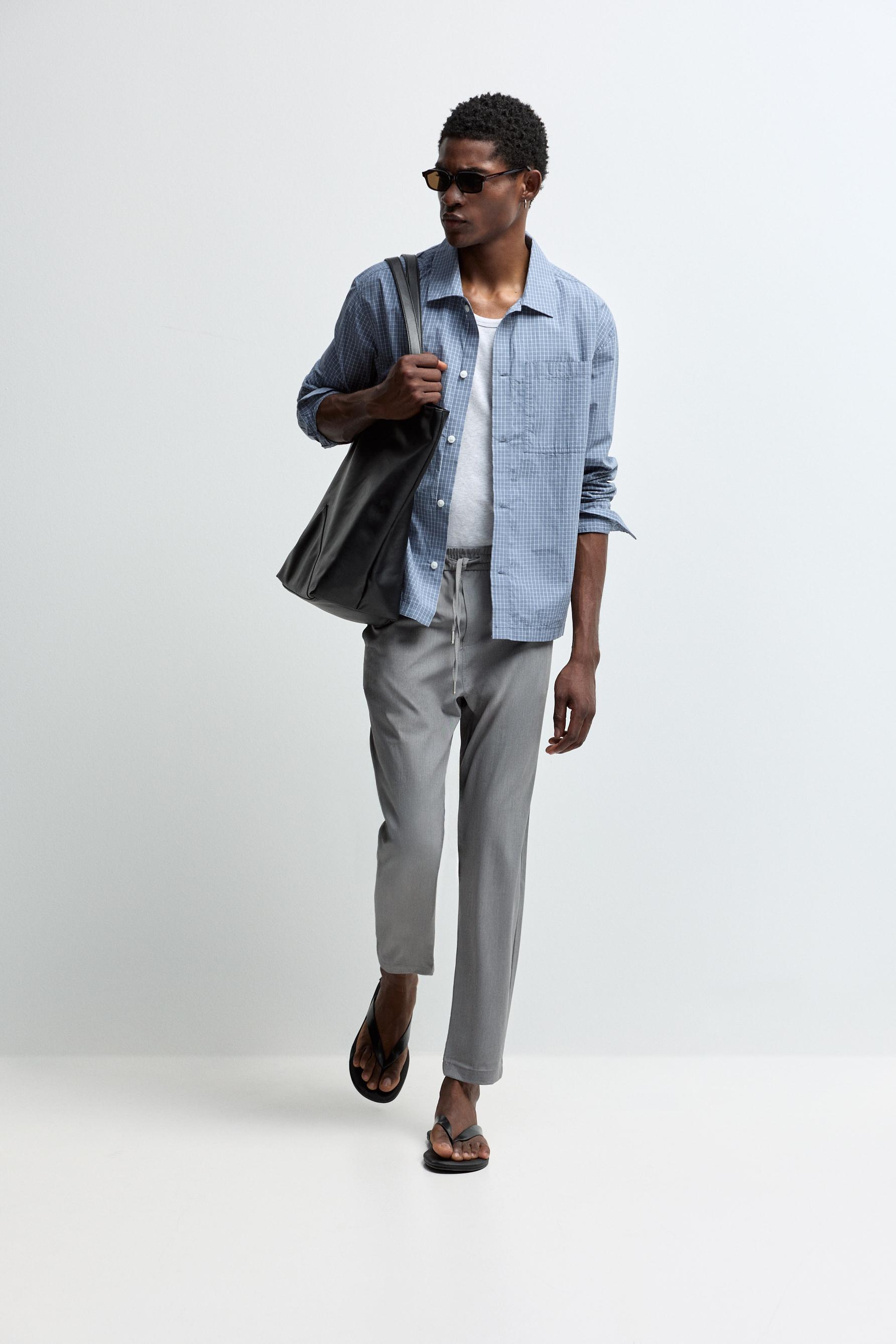 Tailored jogger trousers — GREY MARL
