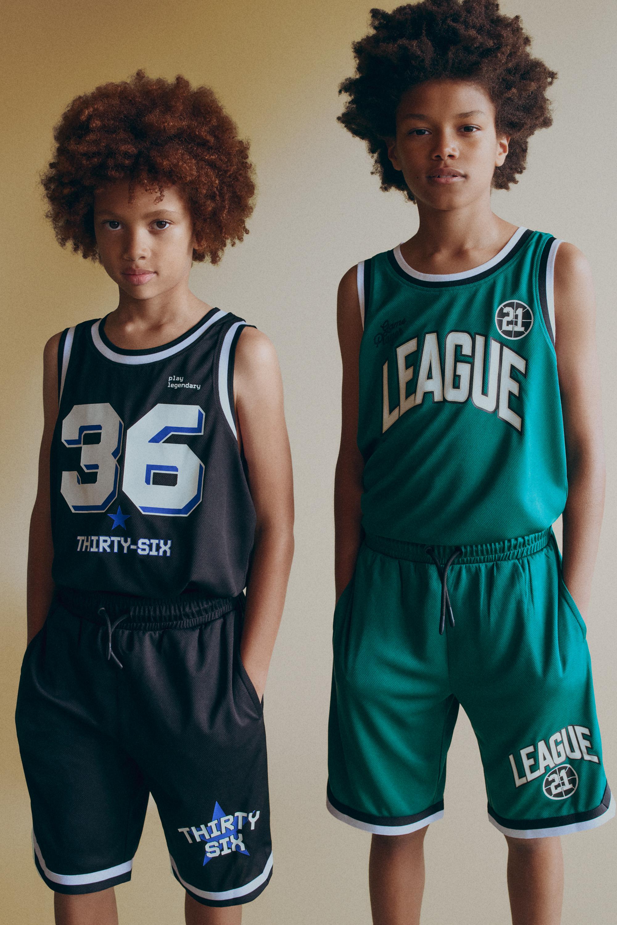 Basketball tank top and shorts set — GREEN