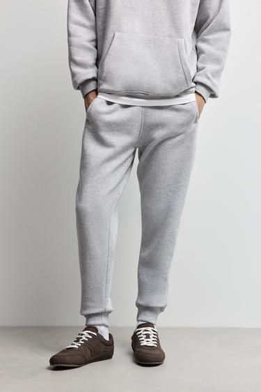 Regular fit tracksuit bottoms — GREY MARL 2