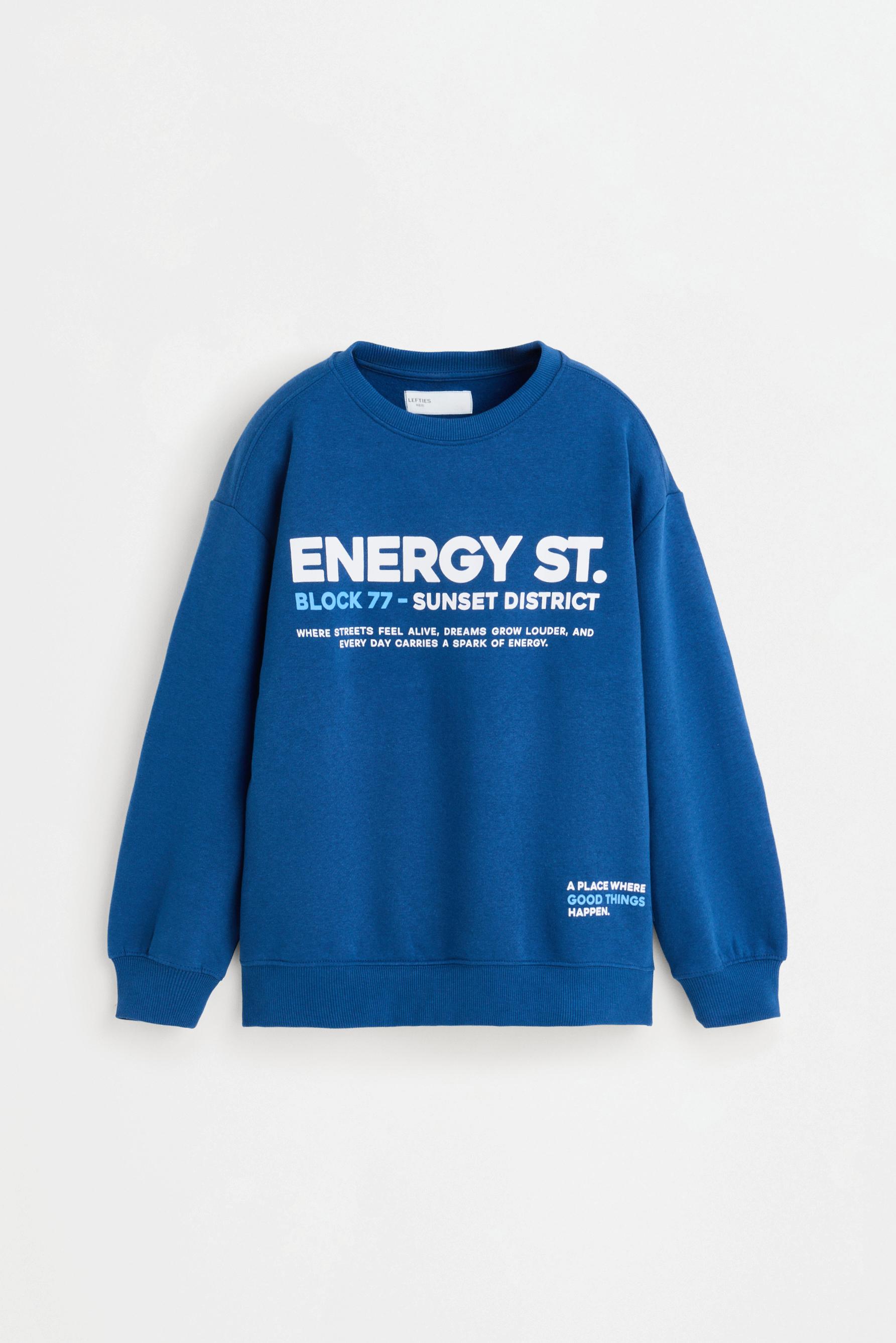 Printed sweatshirt — DARK BLUE