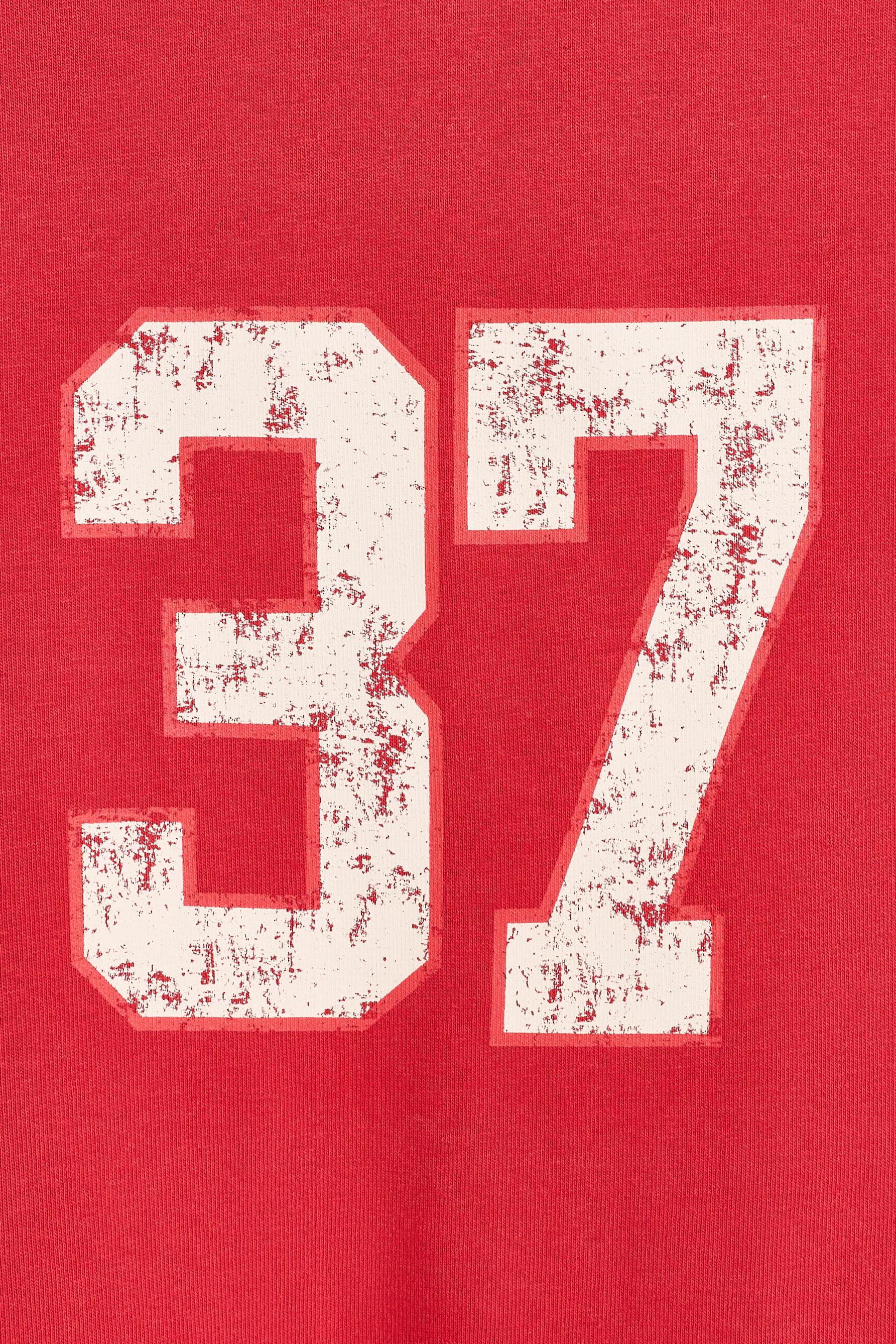 Oversize printed T-shirt — RED