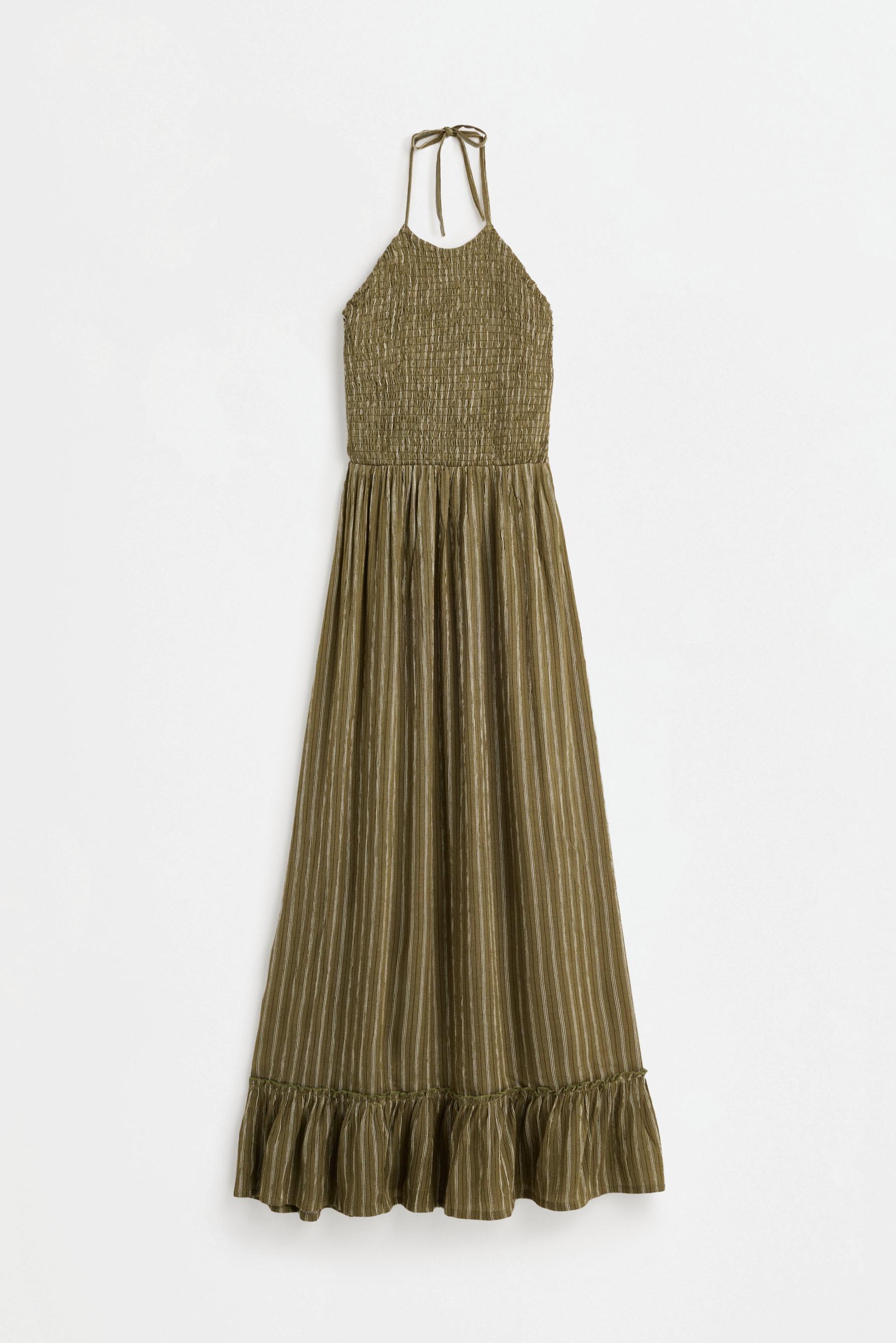 Halter midi dress — KHAKI