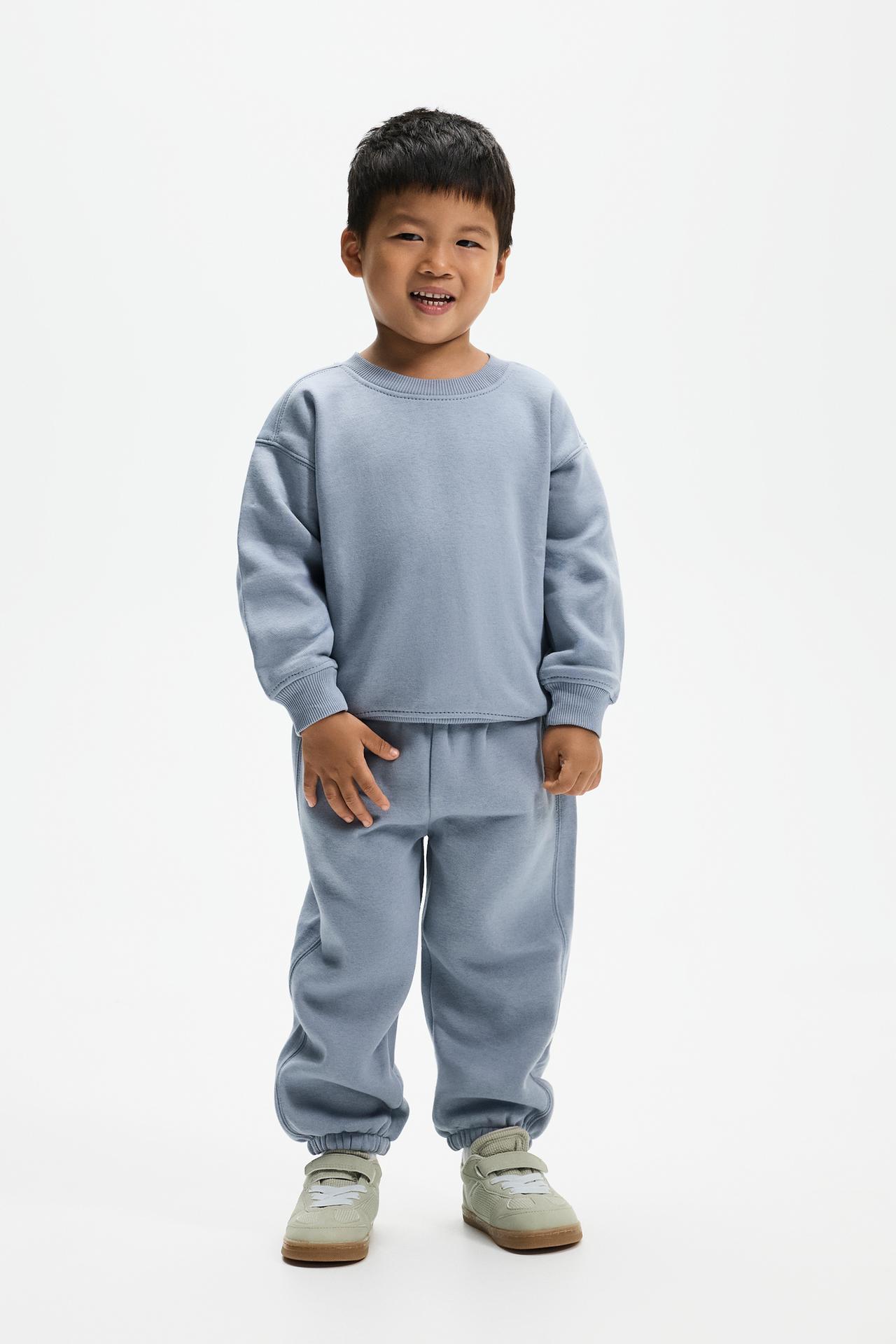 4-pack of plain plush joggers — INDIGO
