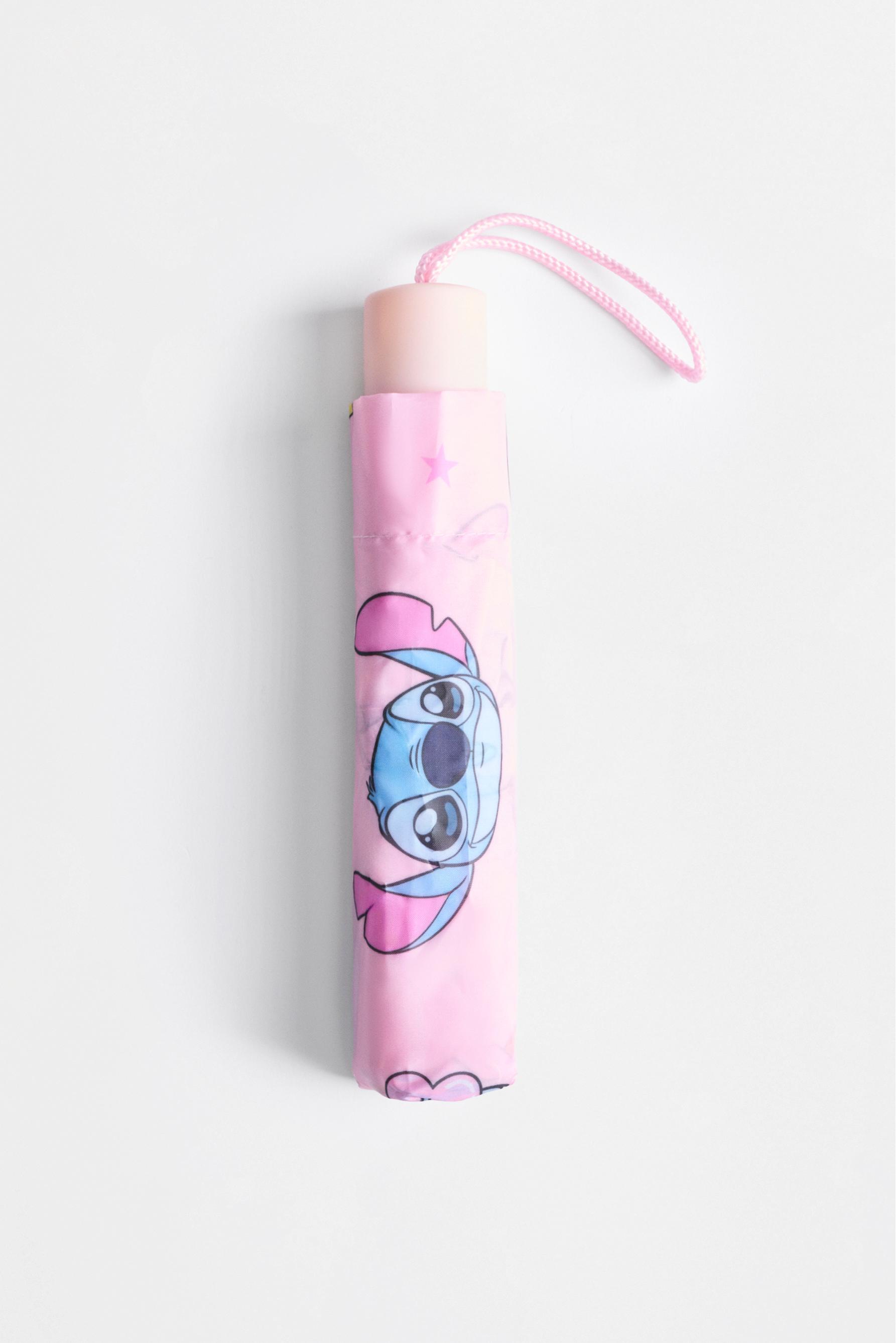 Stitch & Angel ©Disney folding umbrella — PINKISH WHITE