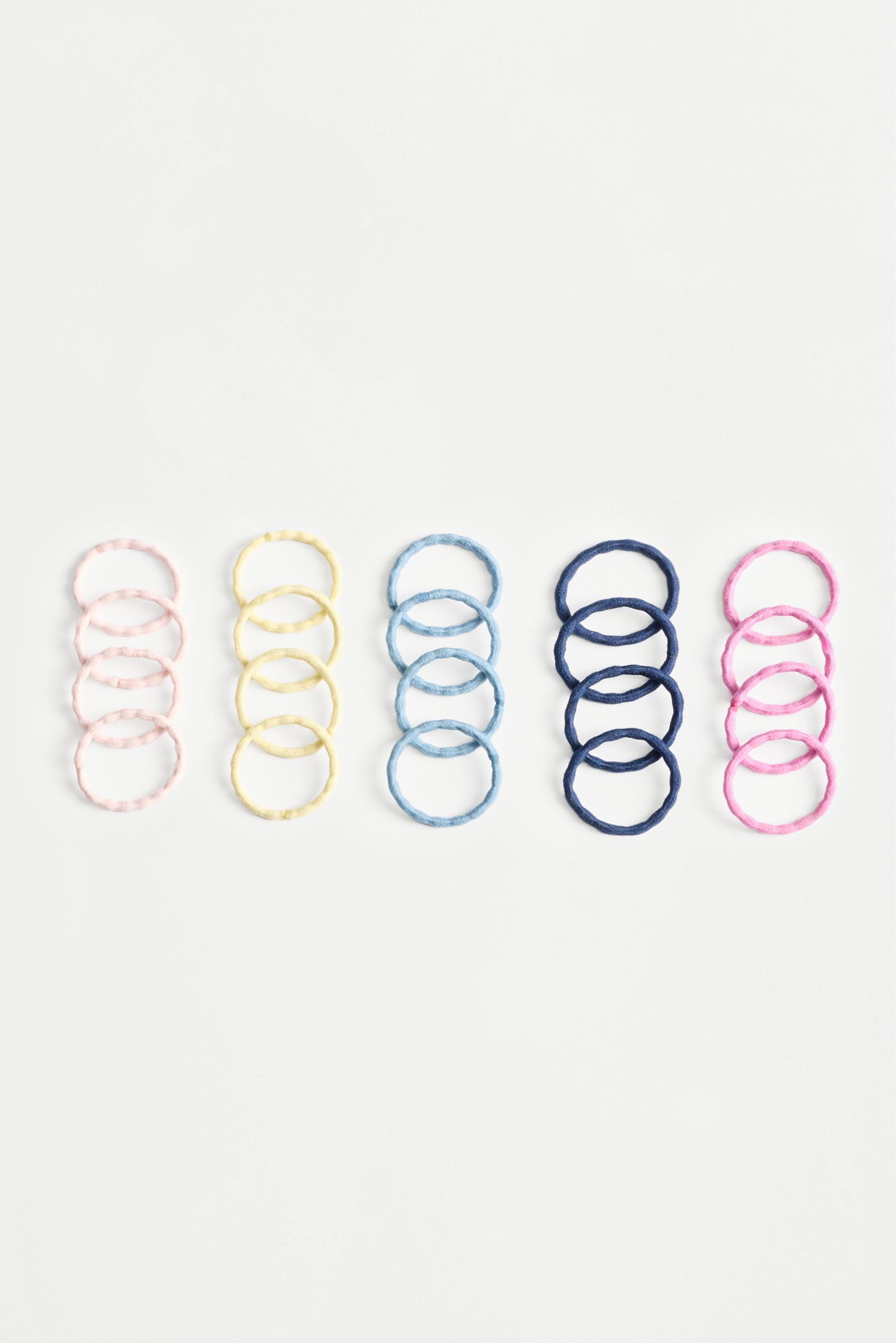 Heart box hair ties (30-pack) — PINK