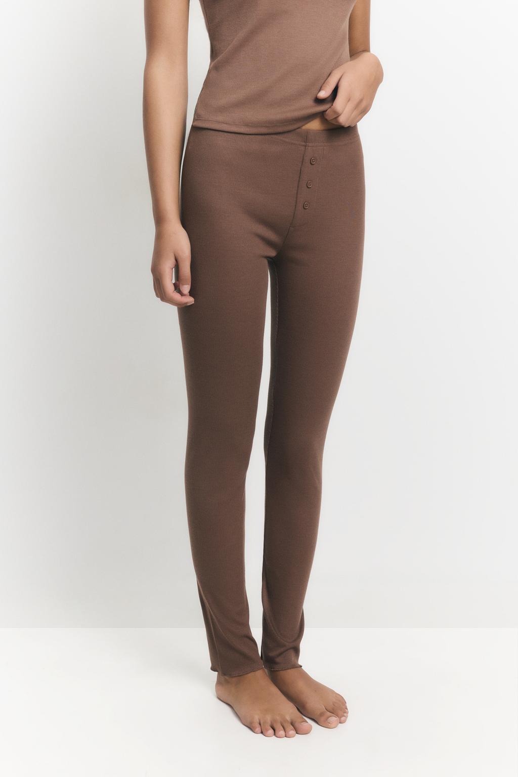 Legging pijama canalé
