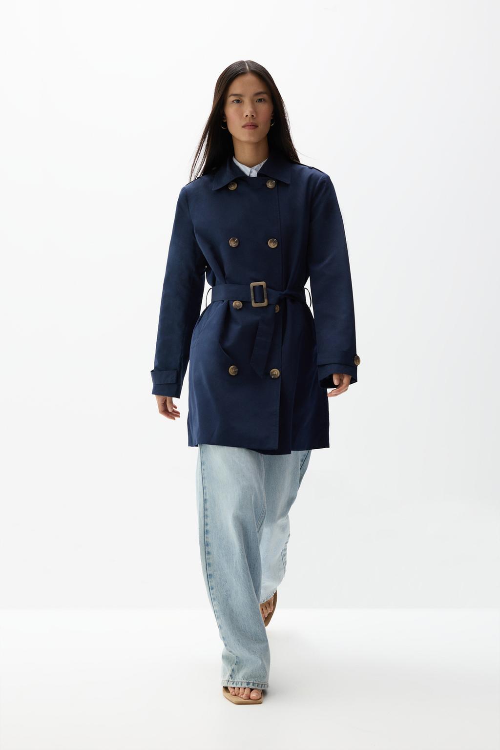 Oversize trench coat with belt