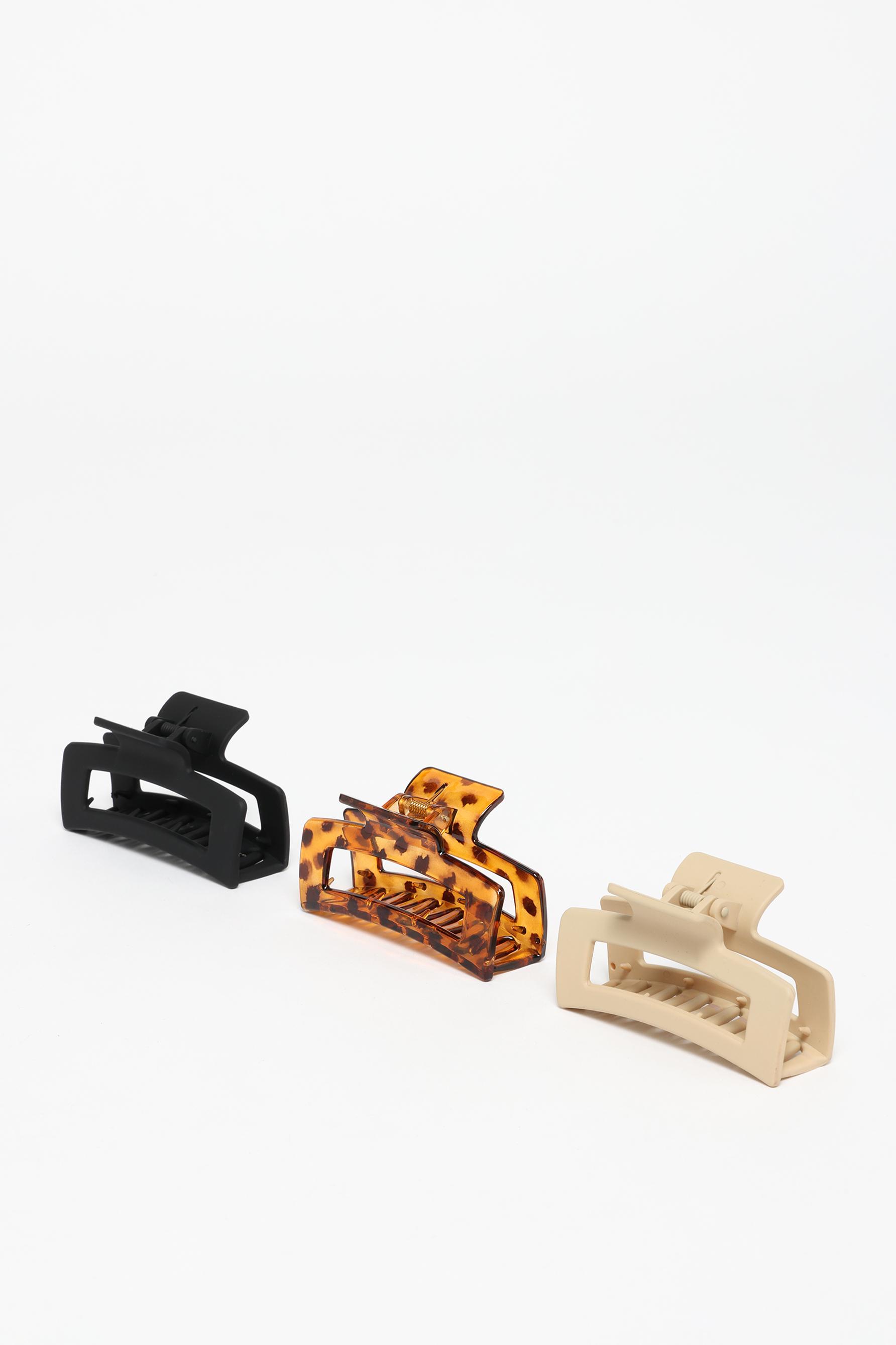 Pack of 3 rectangular clips — VARIOUS