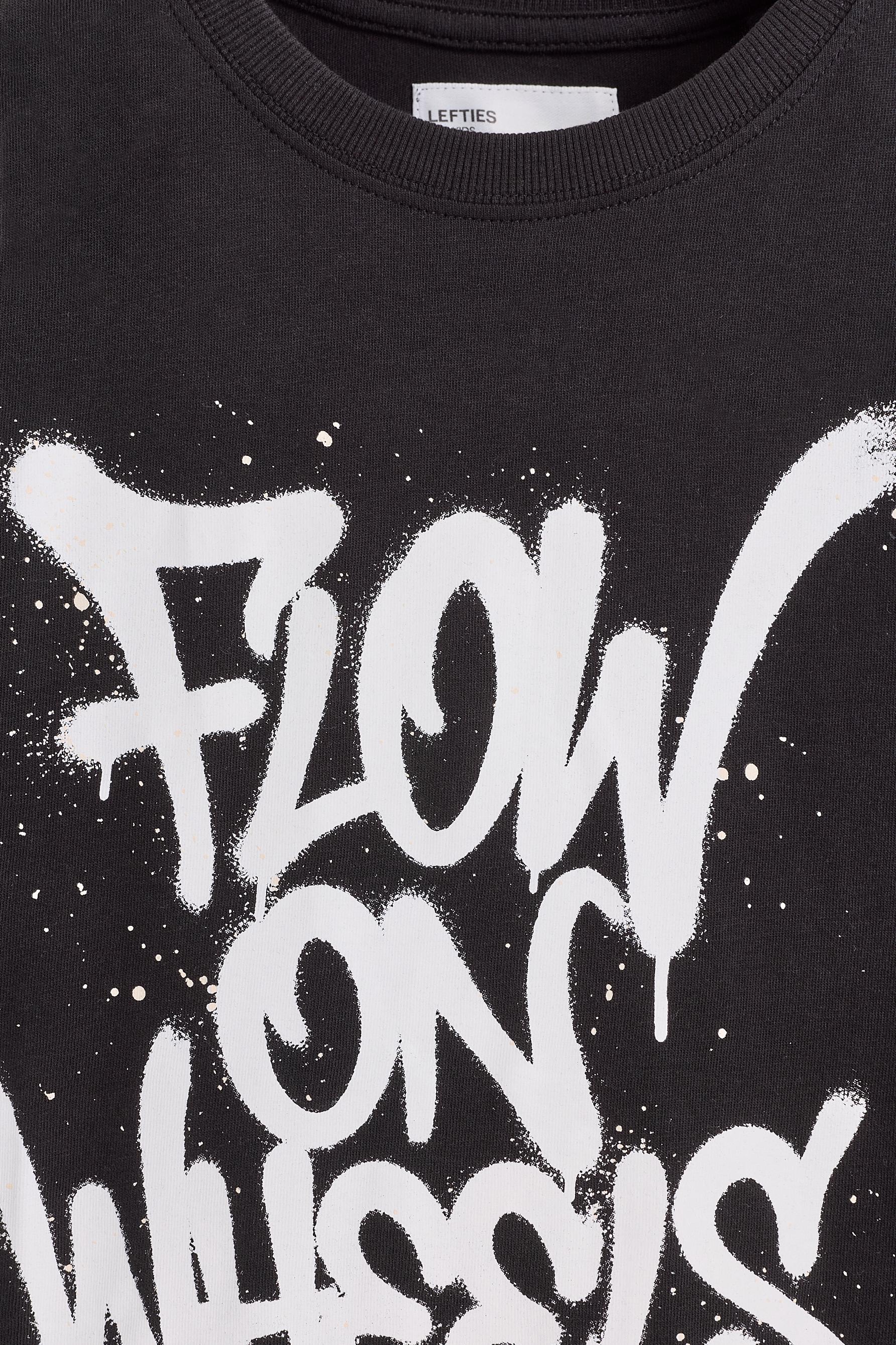 Printed T-shirt — BLACK