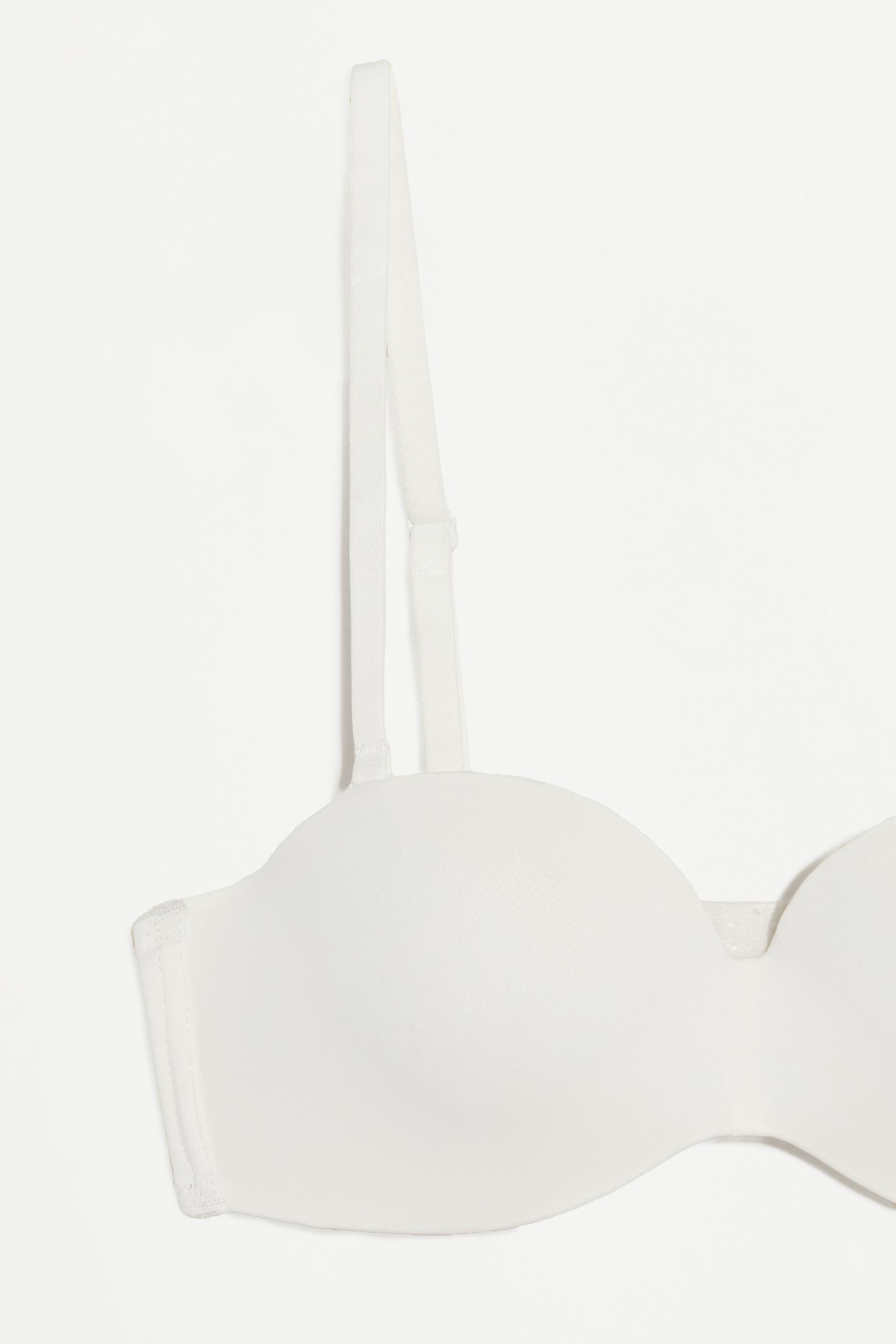 Bandeau push-up bra — WHITE
