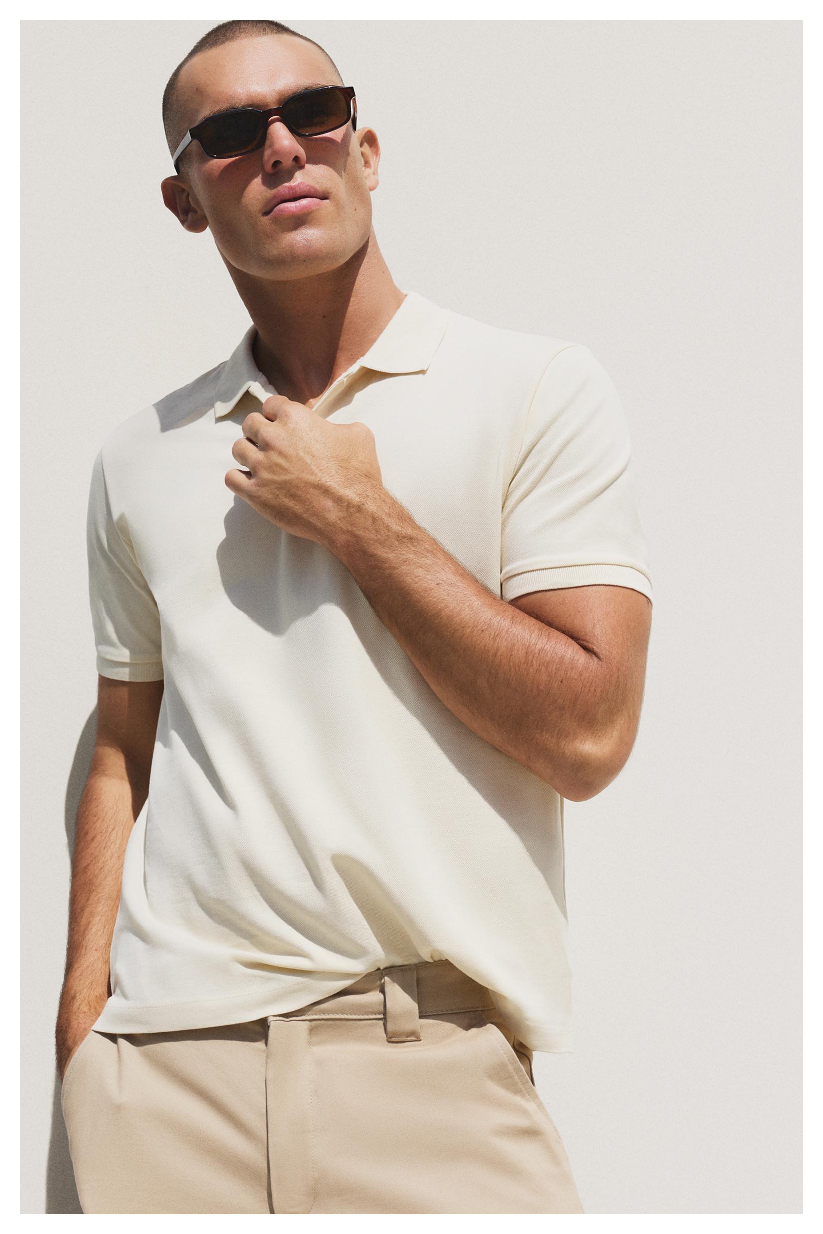 Basic polo shirt — CREAM