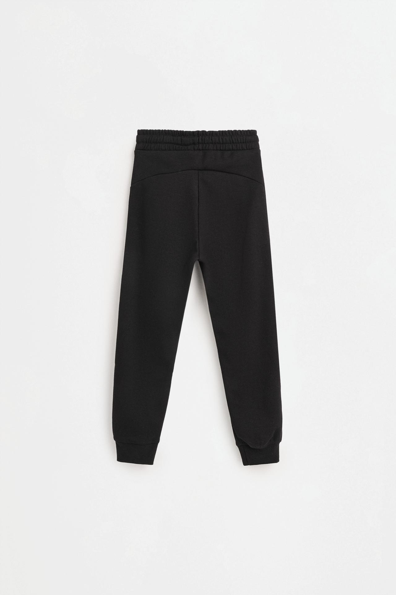 Interlock plush joggers — BLACK