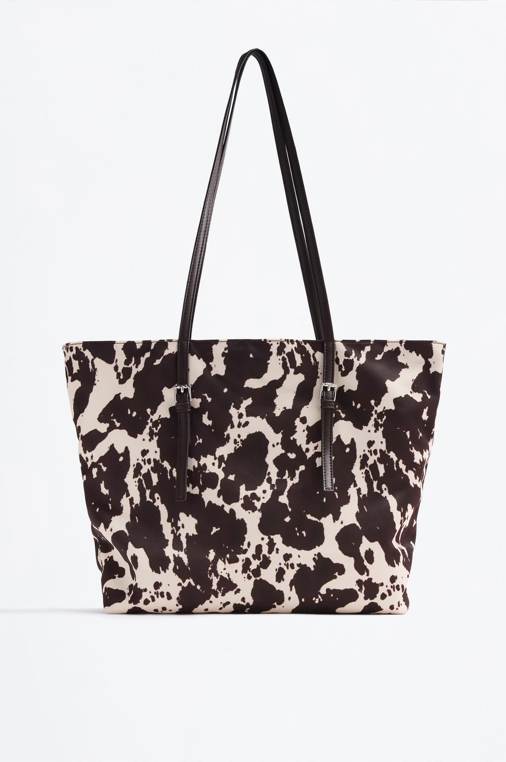 Animal print shopper bag