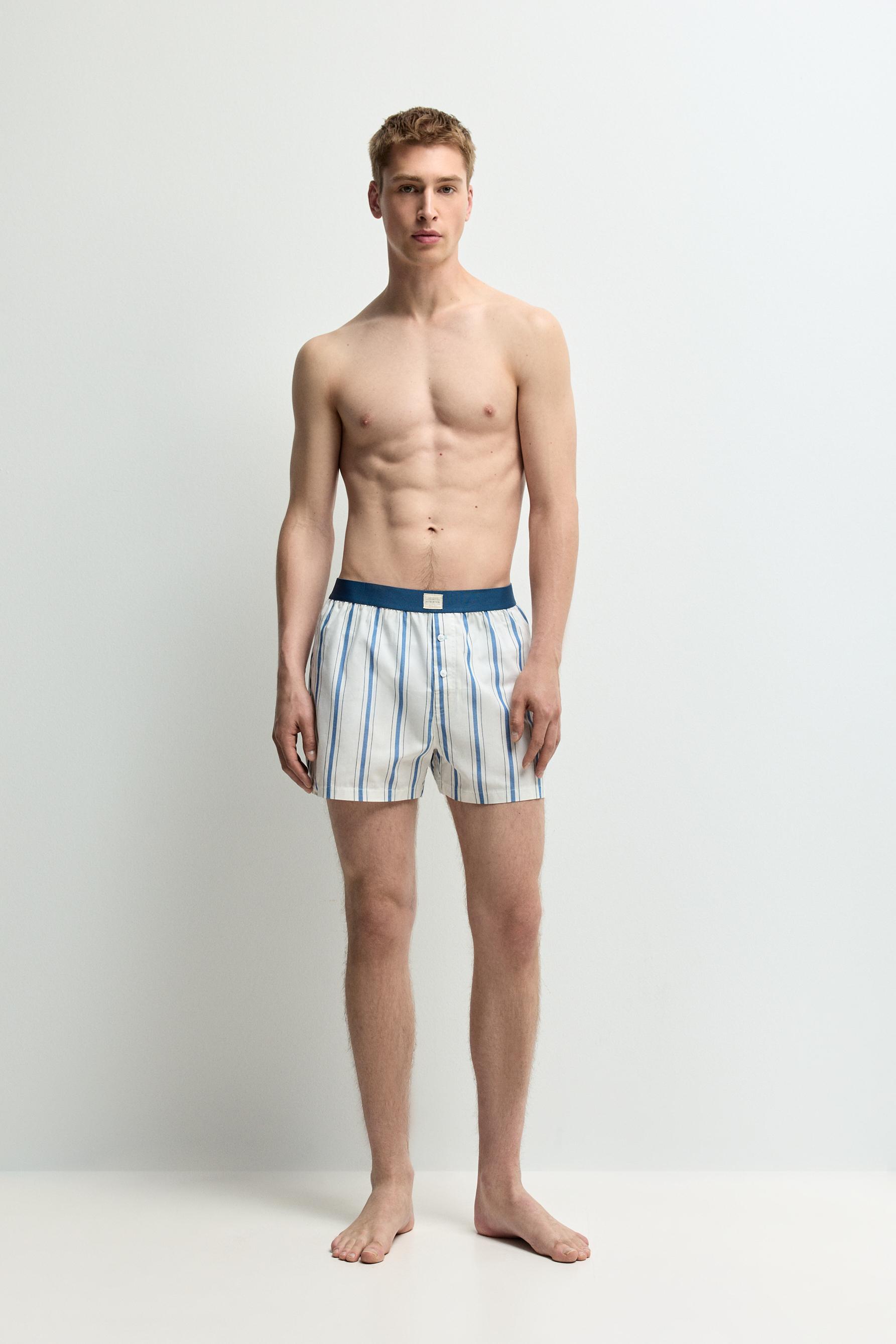 2-Pack striped boxer briefs — BROWN
