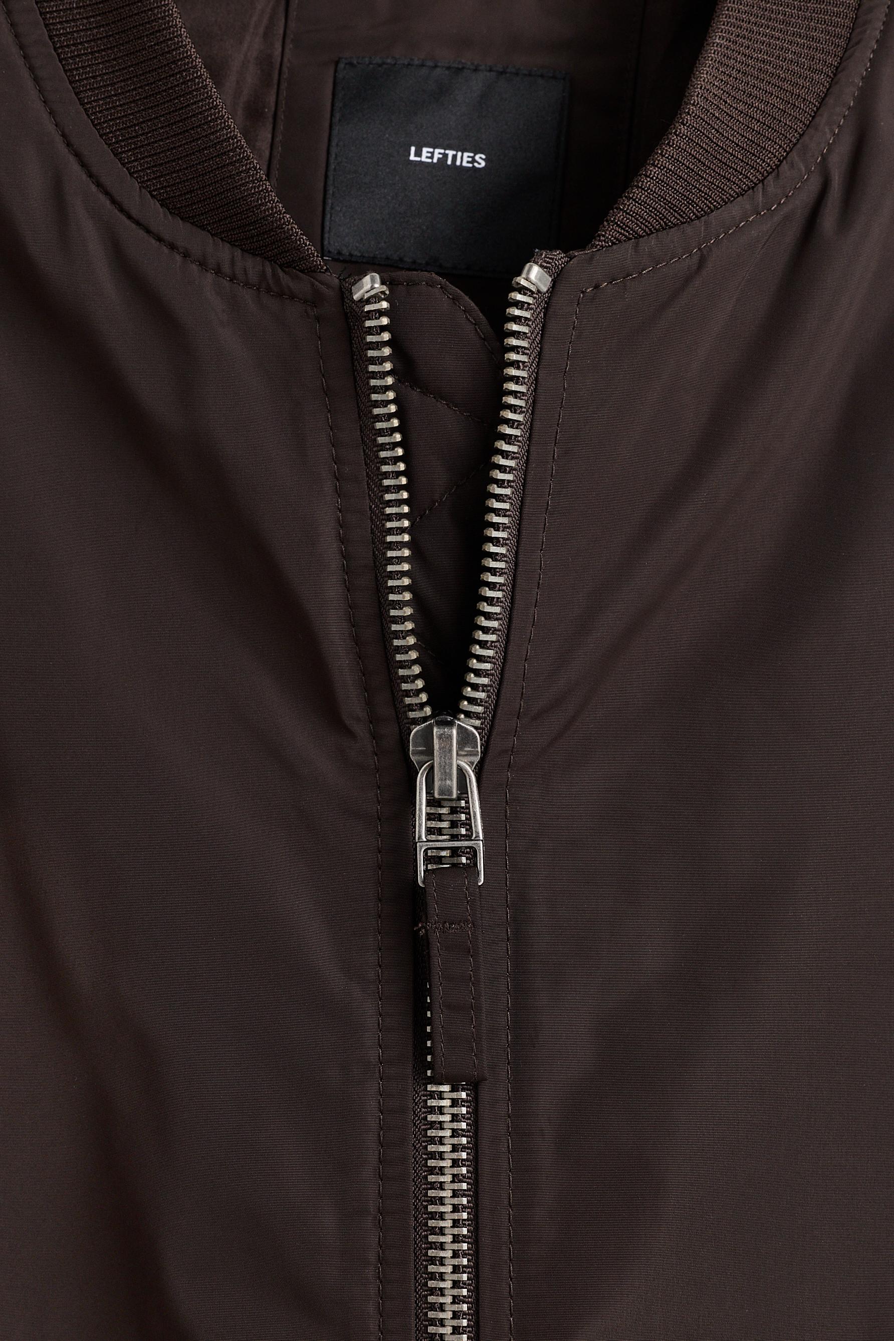 Quilted bomber jacket — CHOCOLATE