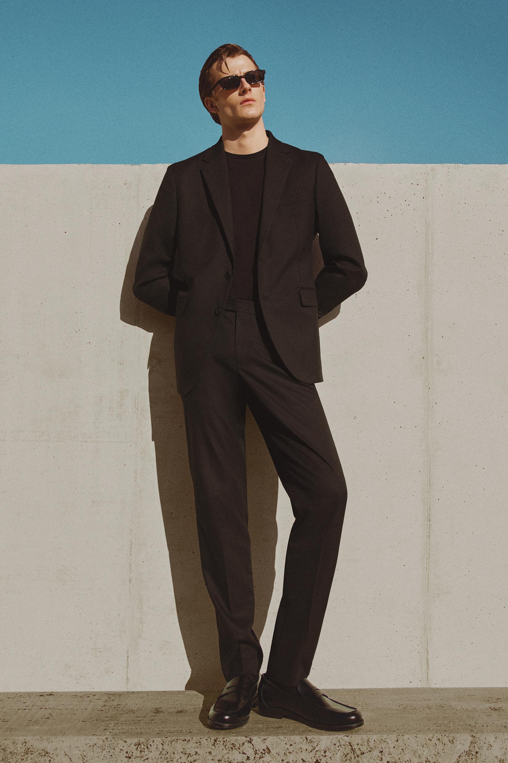 Tailored Penny Loafers — BLACK