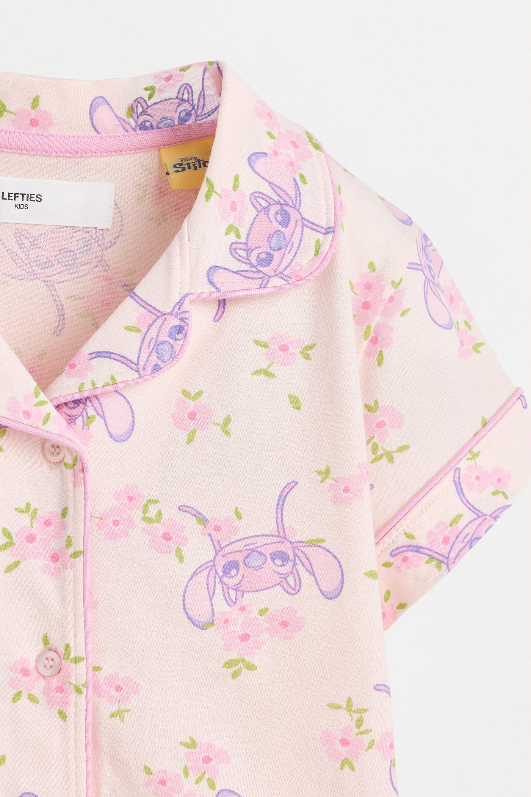 Angel ©Disney shirt pyjama set with eye mask — PALE PINK