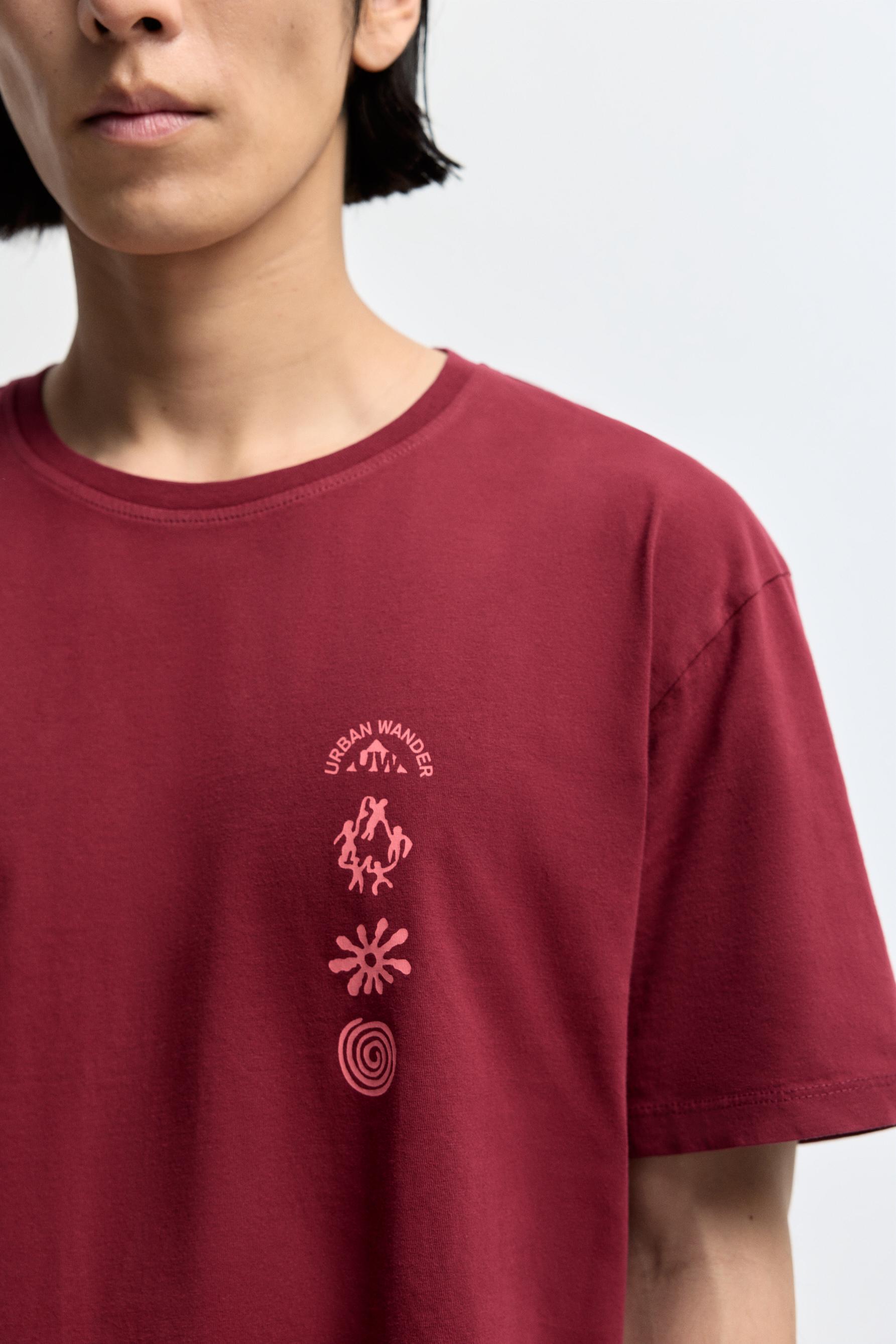 Printed T-shirt — BRIGHT RED