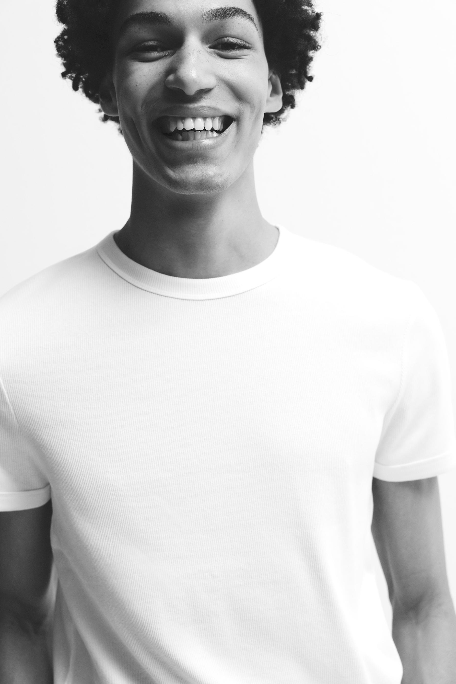 Rib T-shirt — OFF WHITE
