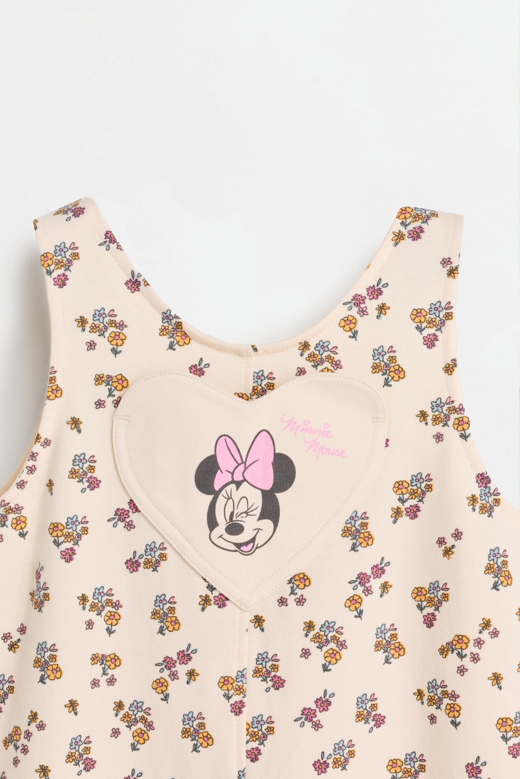 Minnie Mouse ©Disney T-shirt and dungarees co-ord — ECRU
