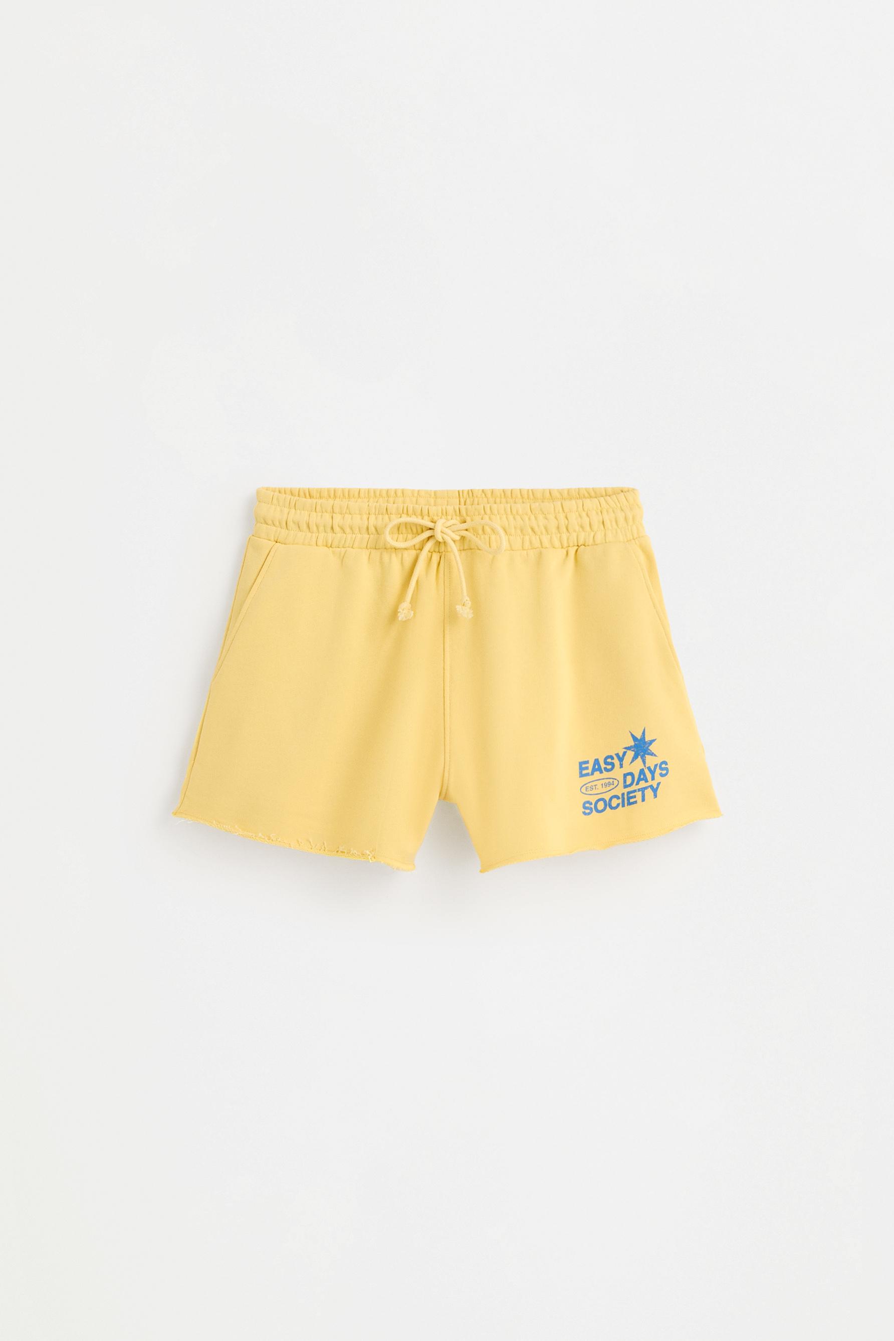 Printed shorts — PALE YELLOW
