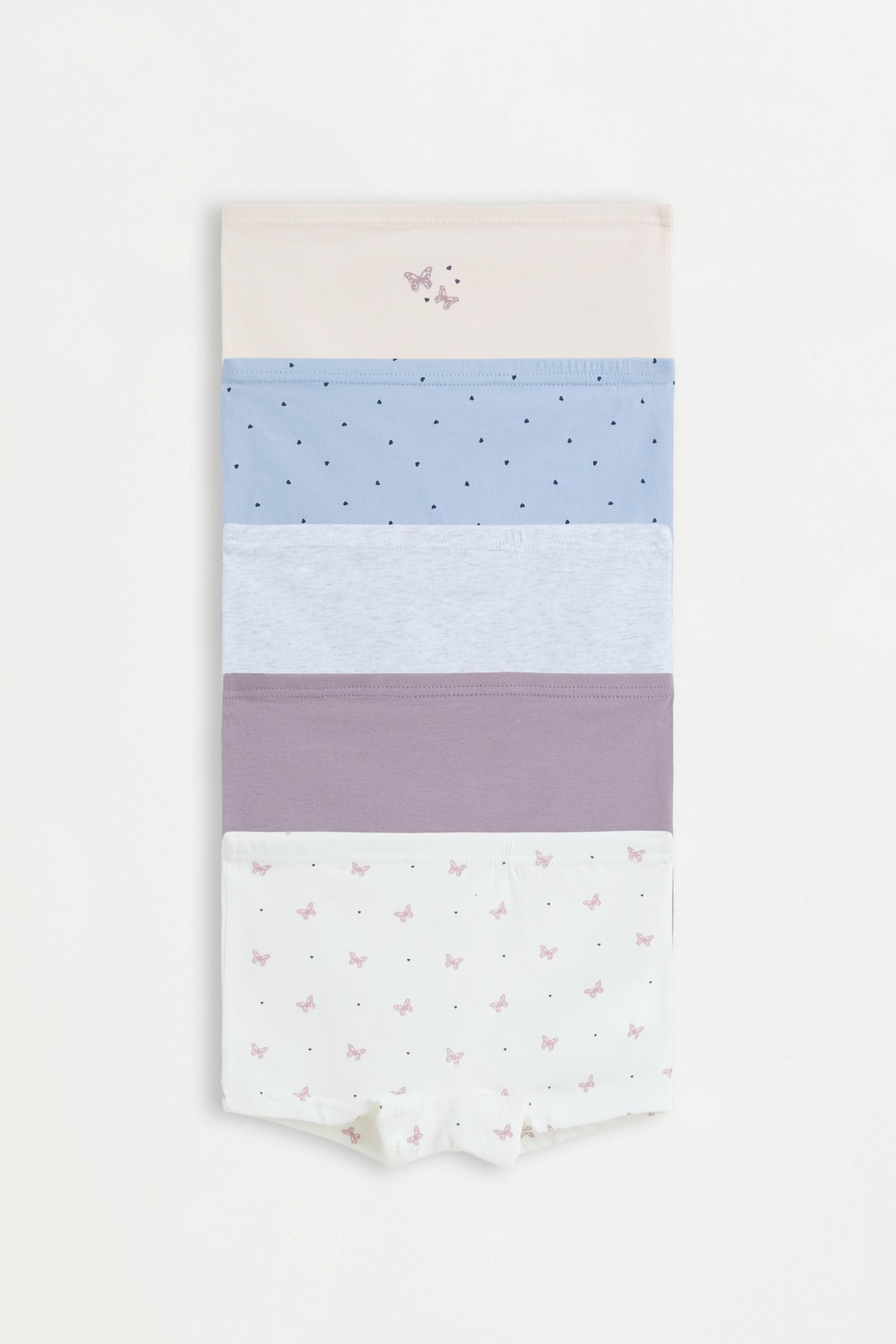 Butterfly Print Boxer Briefs (5-Pack) — LILAC/WHITE