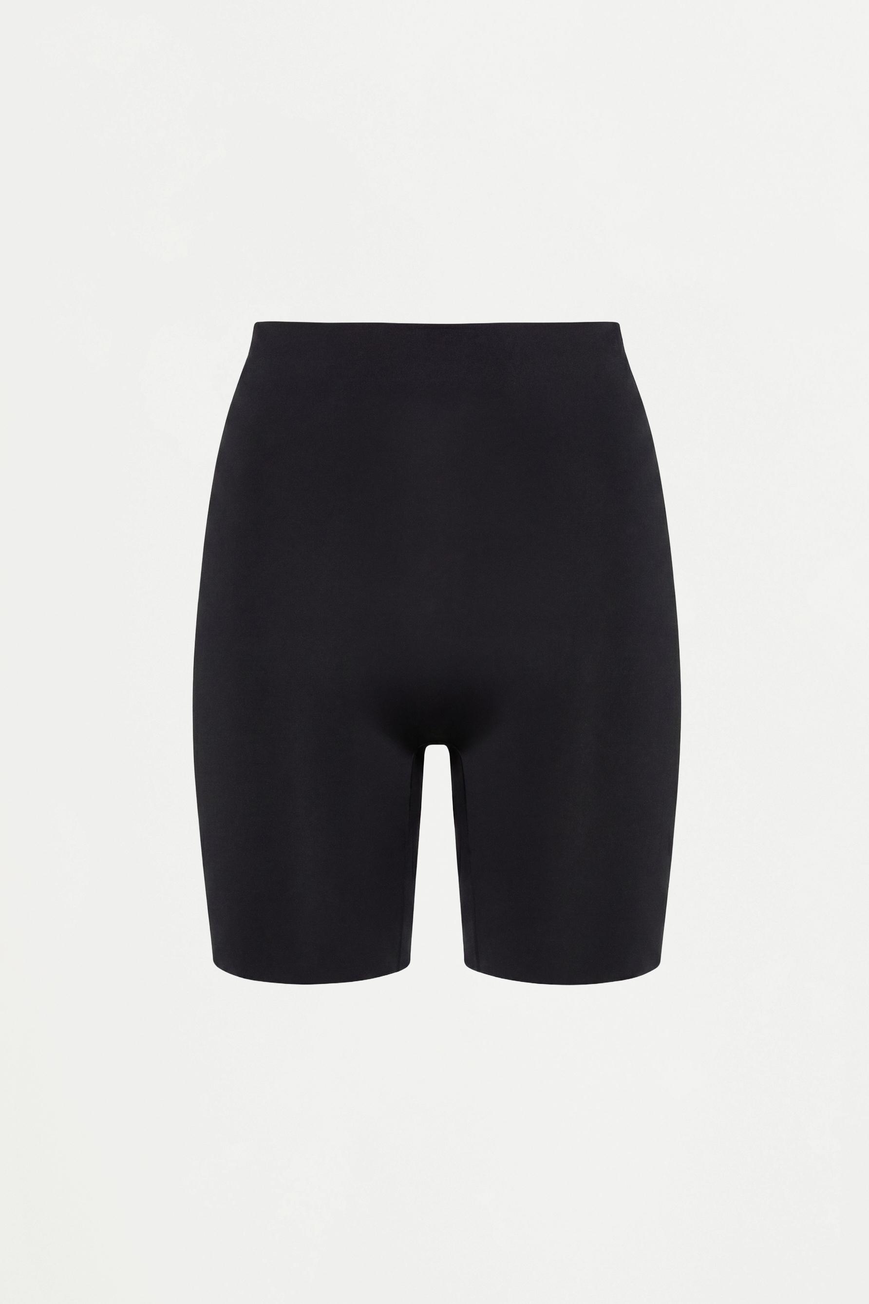 High-waist cycling shapewear shorts — BLACK
