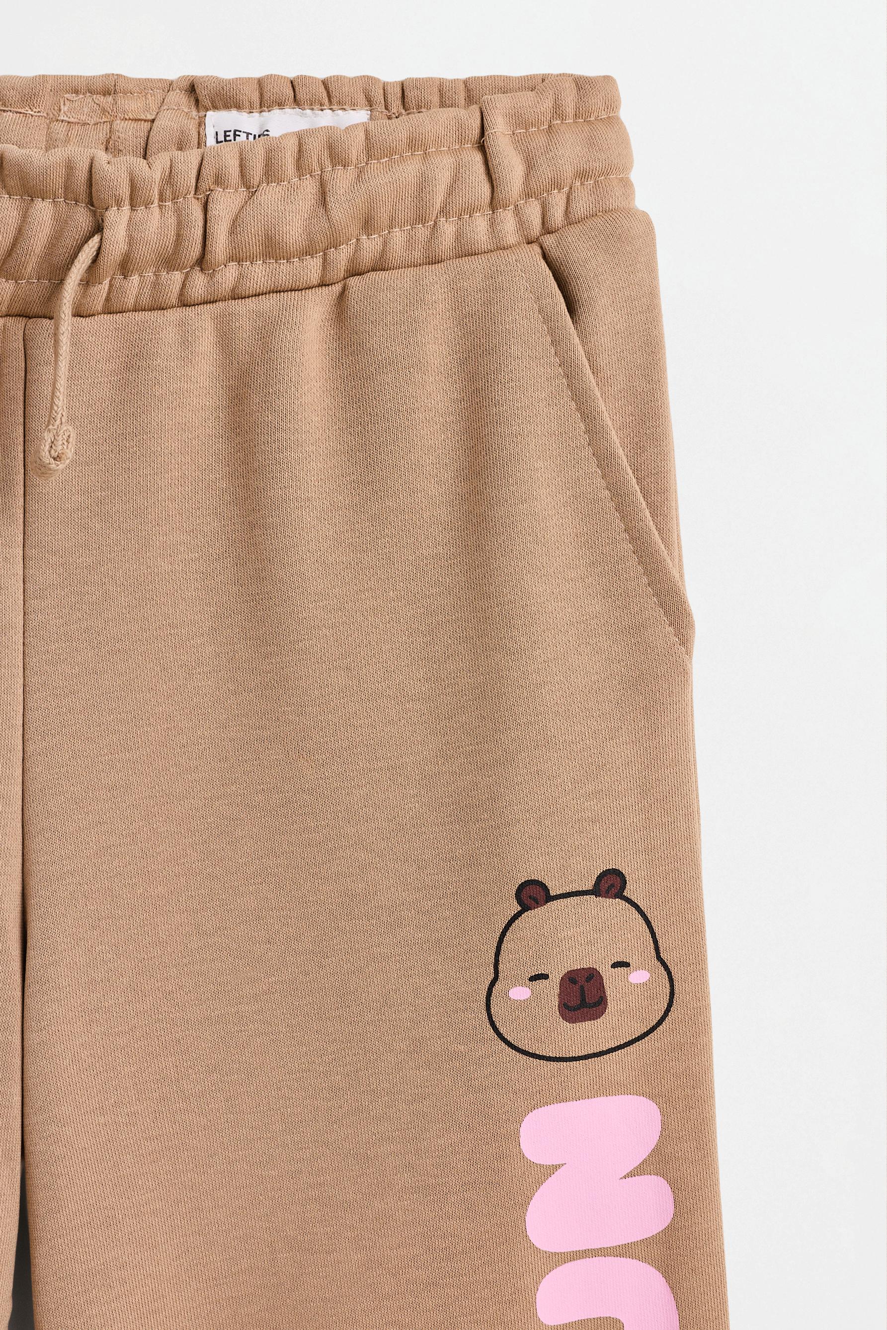 Capybara CAPYFUN© wide-leg plush trousers — SAND MARL