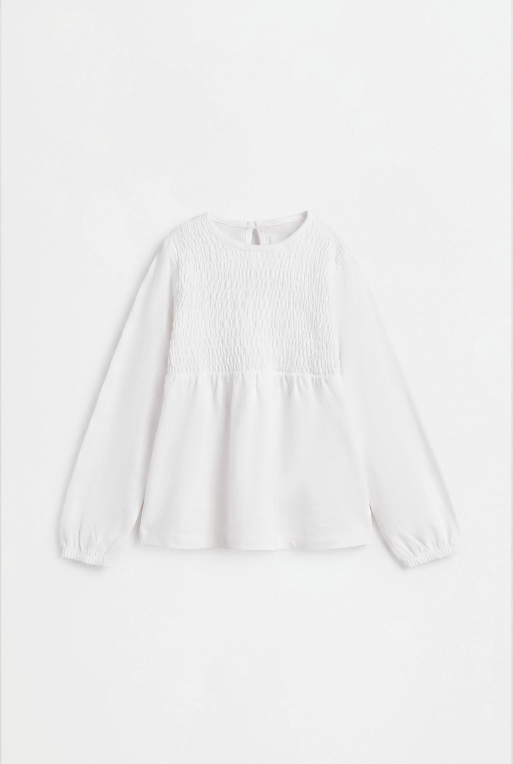 Smocked T-shirt — OFF WHITE