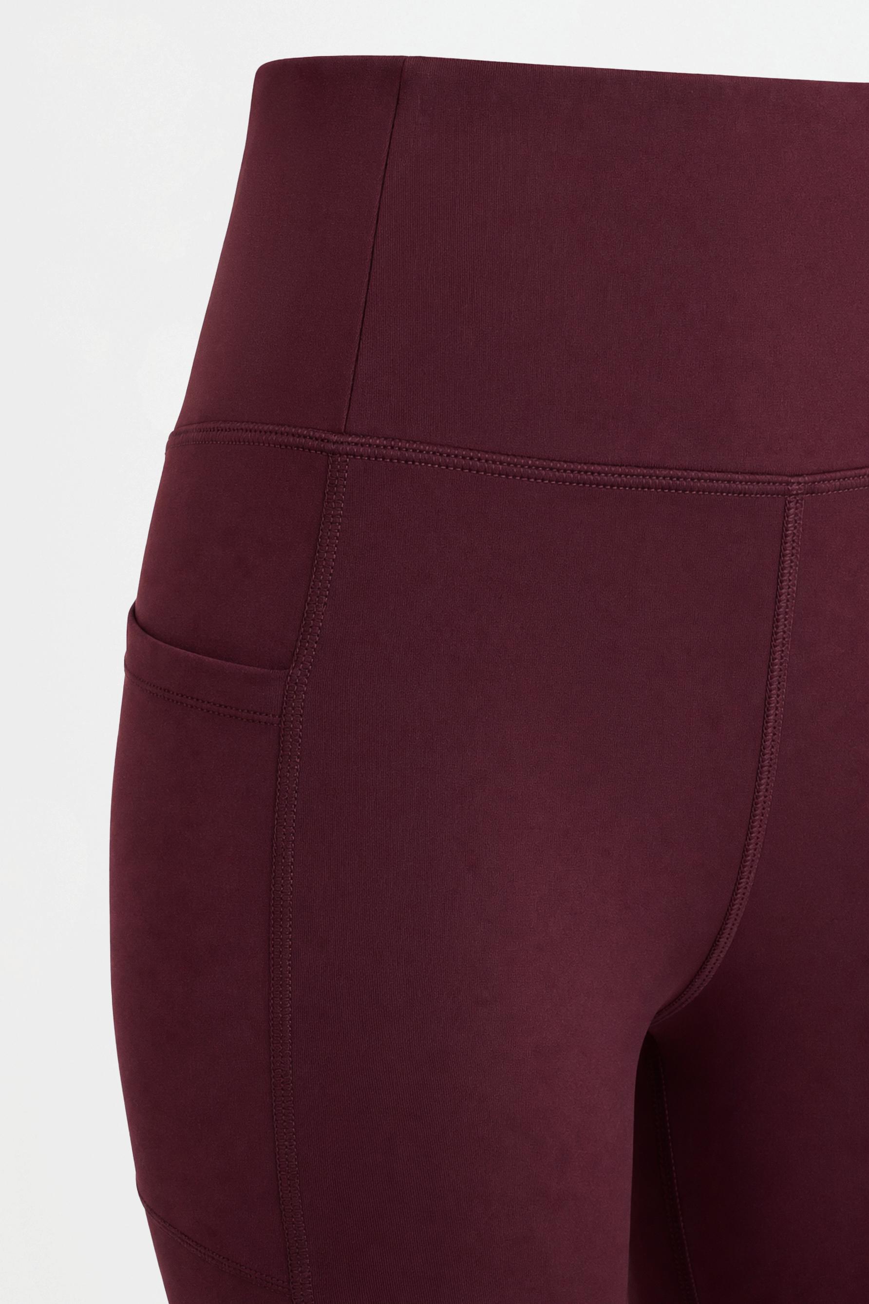 Shaping effect sports leggings — WINE