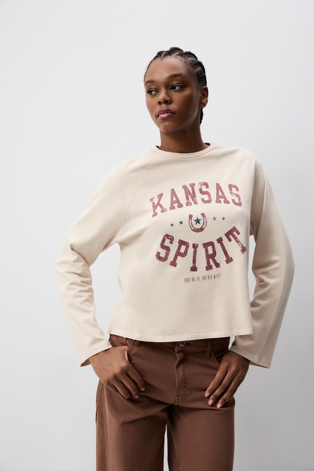 Heavy faded cotton T-shirt – Lefties – صورة المنتج
