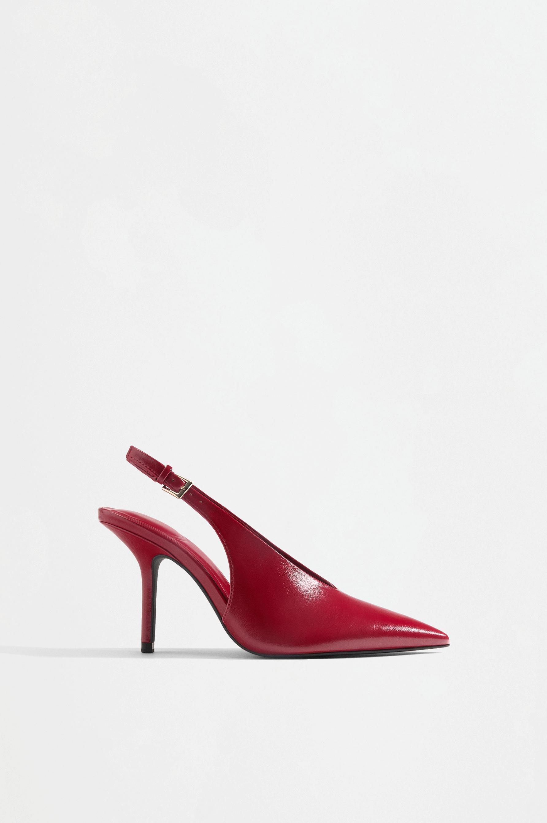 Slingback heel shoes — RED