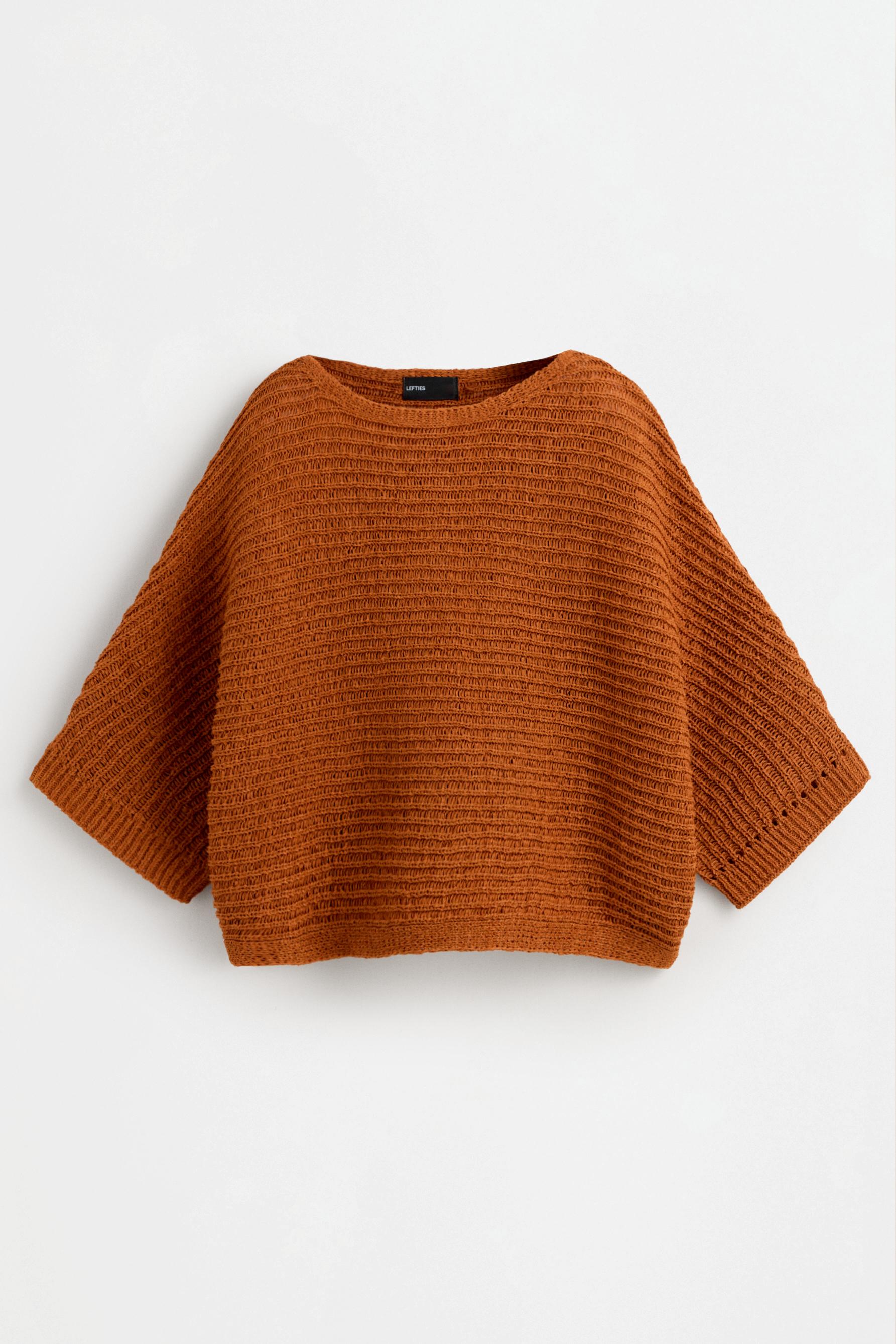Oversize knit sweater — COPPER