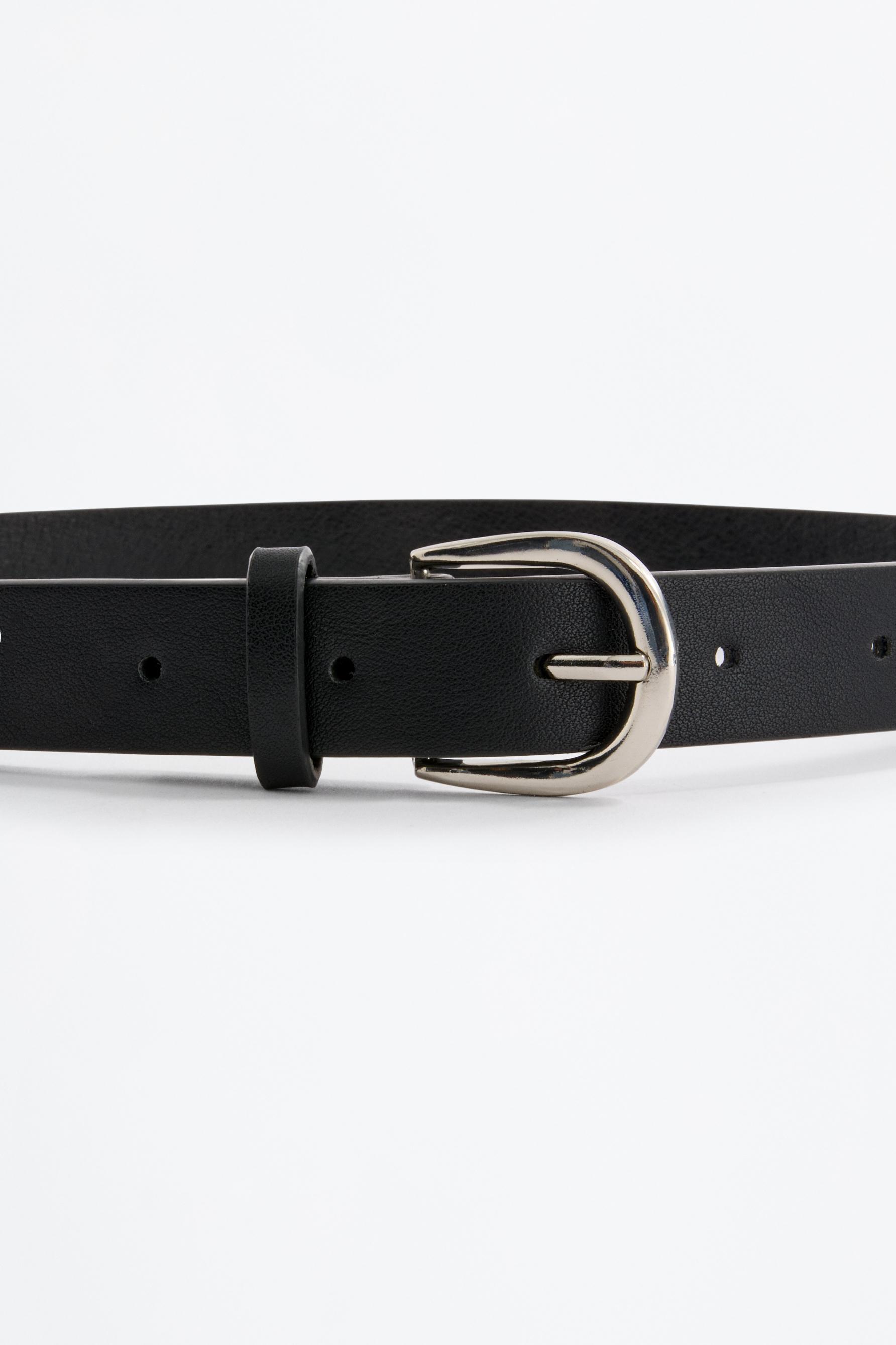 Leather effect belt — BLACK