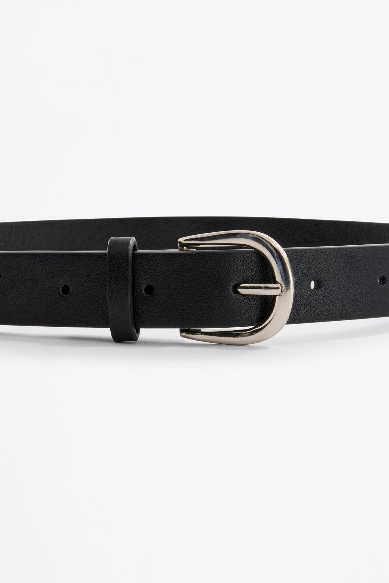 Leather effect belt — BLACK