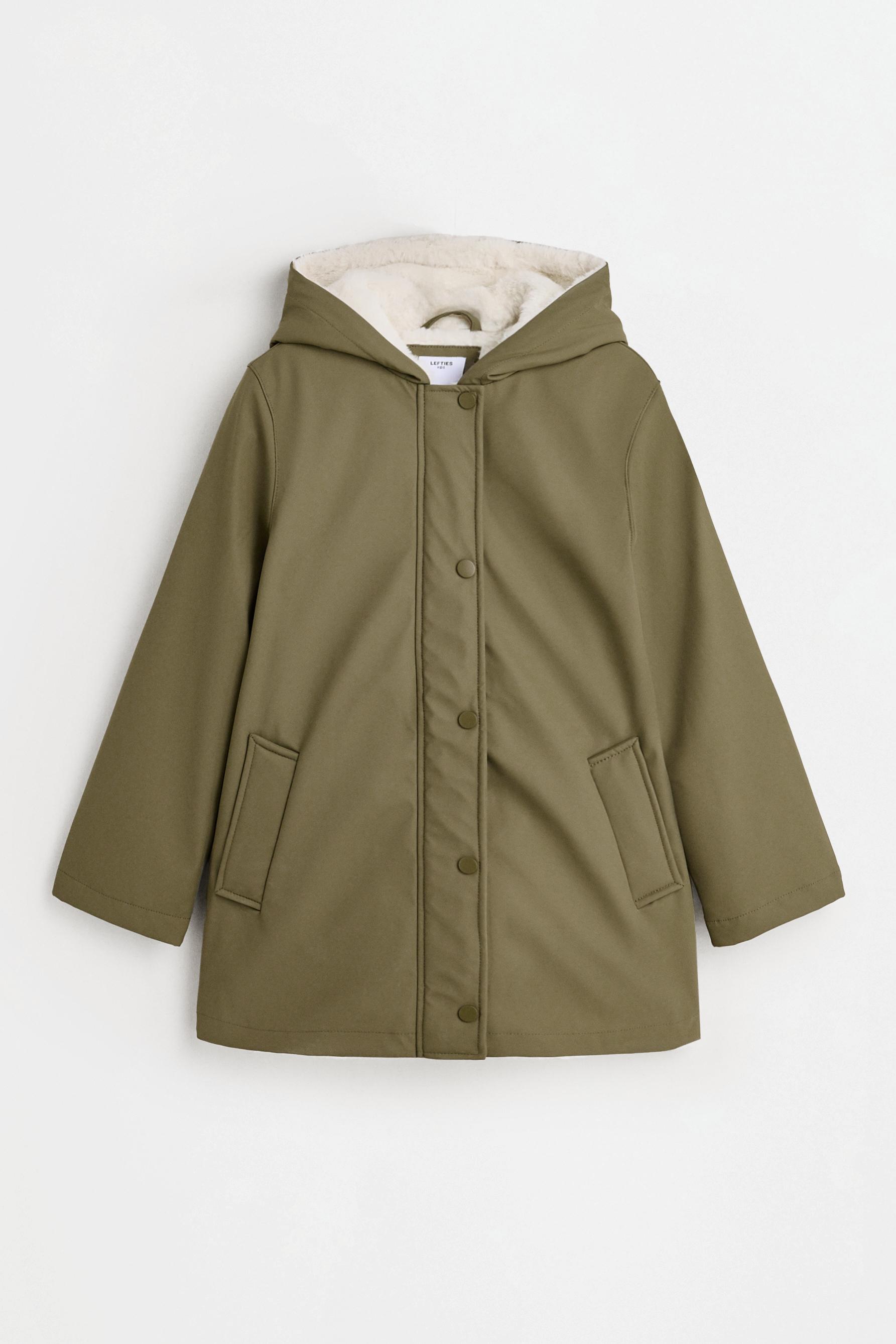Long lightweight rubberized parka — KHAKI