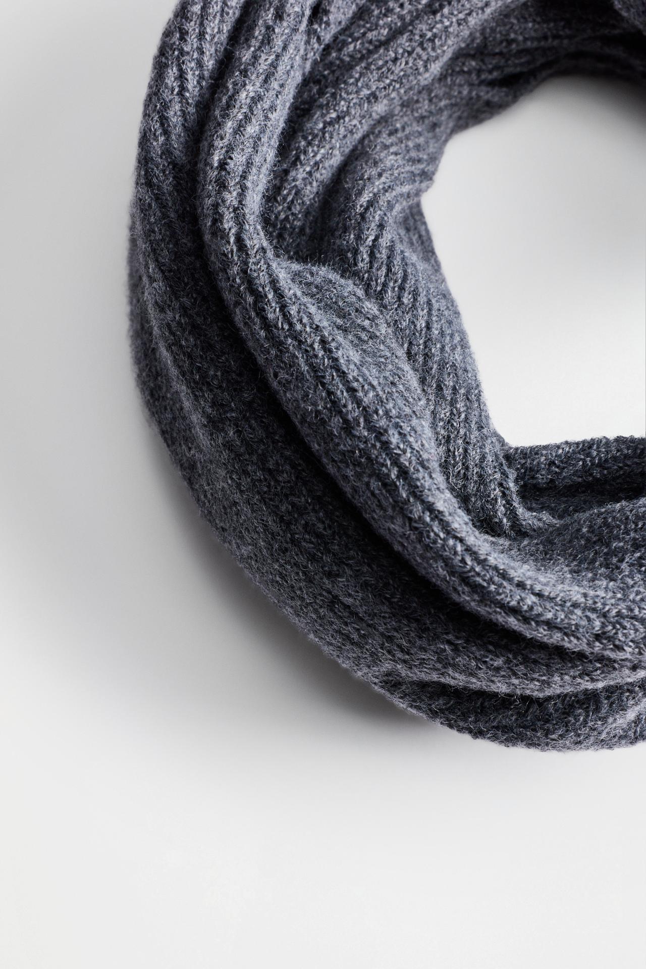 Ribbed snood — GREY