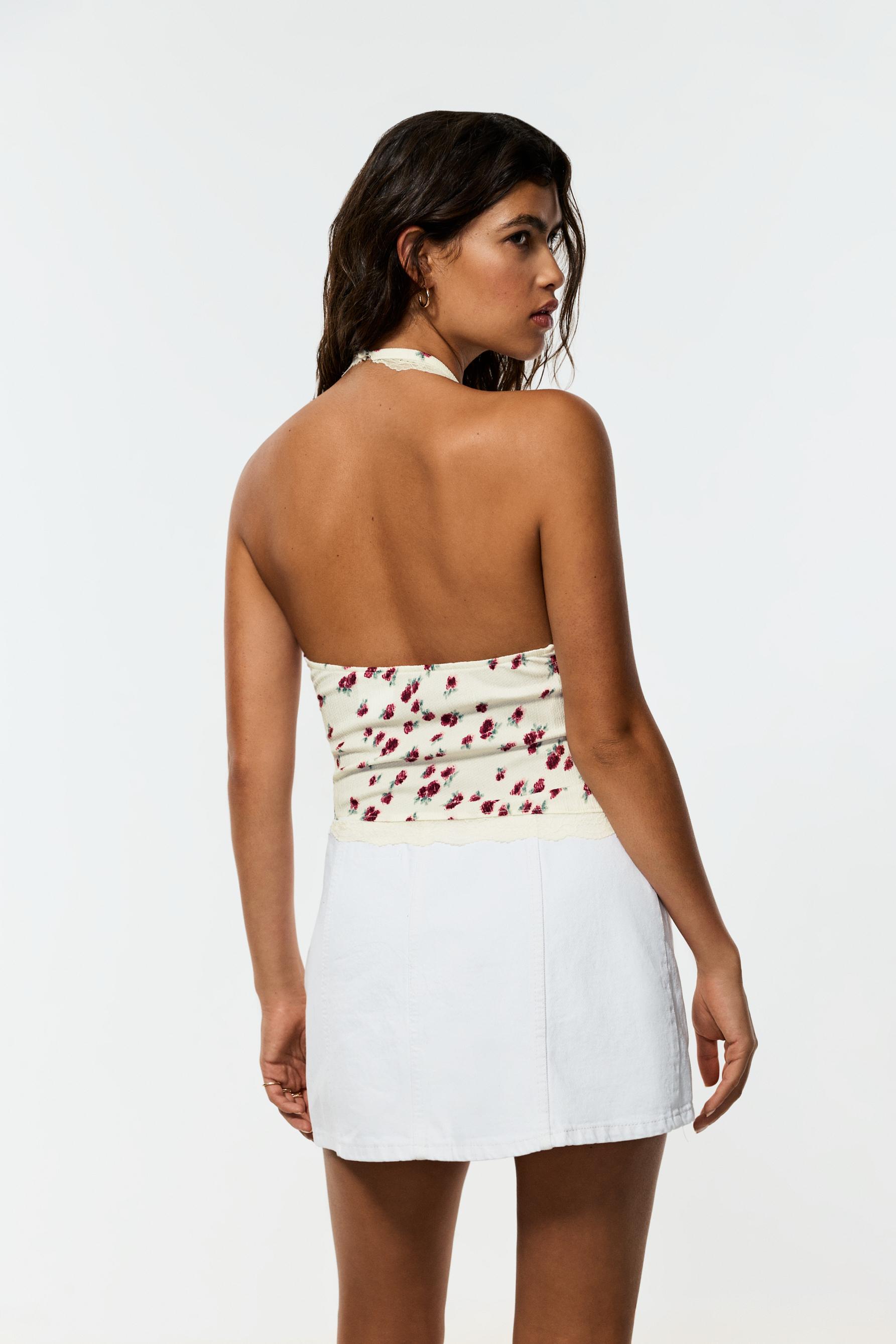 Lace halter top — VARIOUS