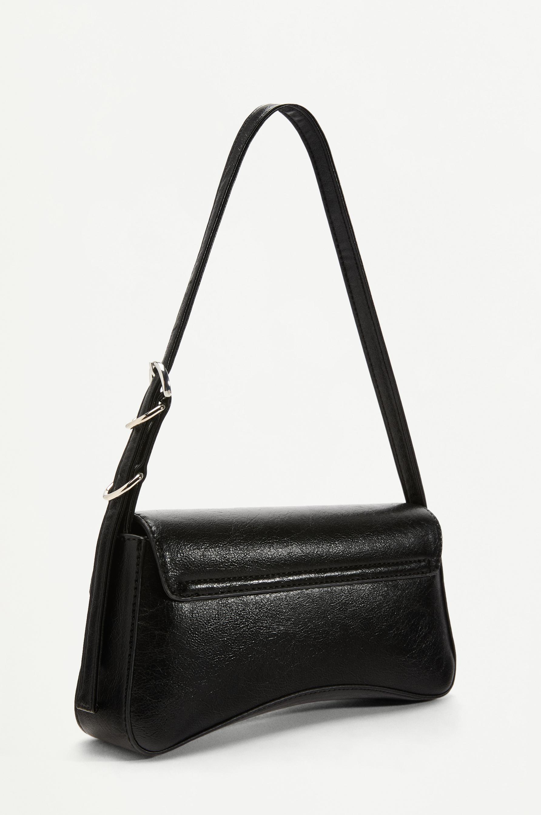 Flap shoulder bag — BLACK