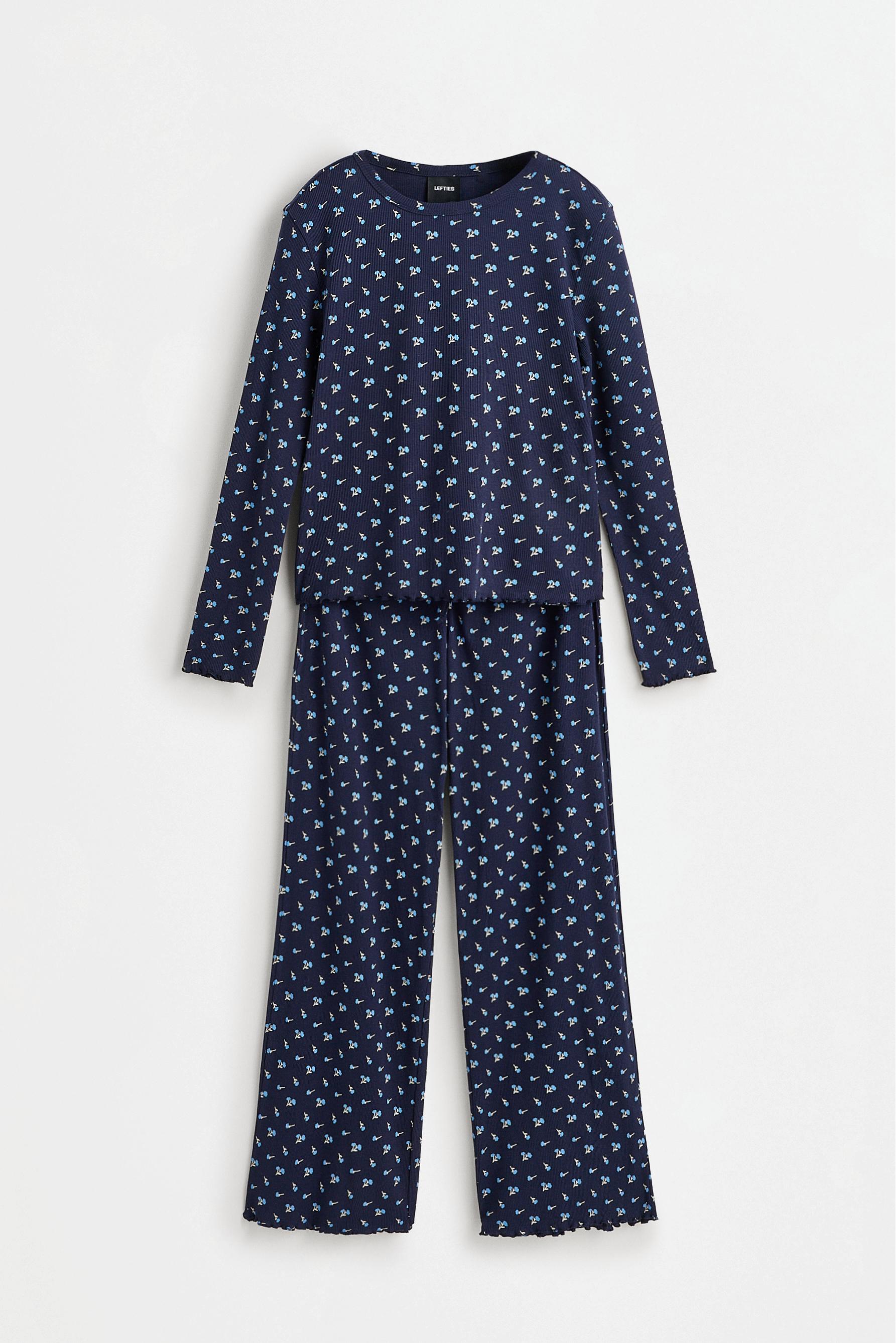 Long printed pyjamas — NAVY