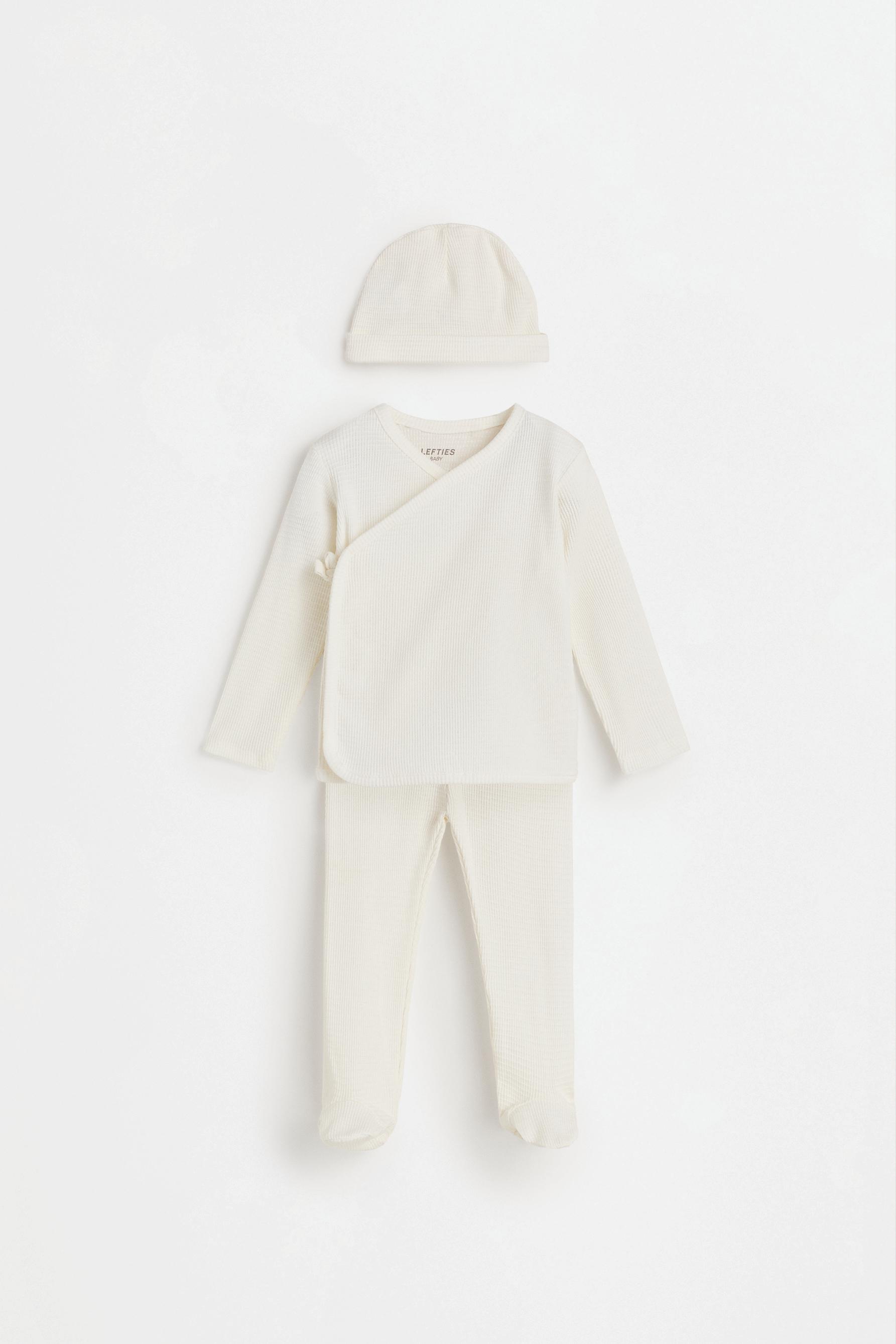 3-piece textured set — ECRU
