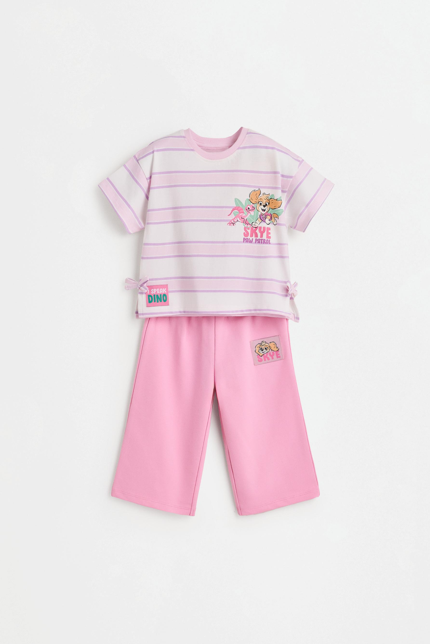 Paw Patrol ©Nickelodeon T-shirt and plush trousers co-ord — WHITE