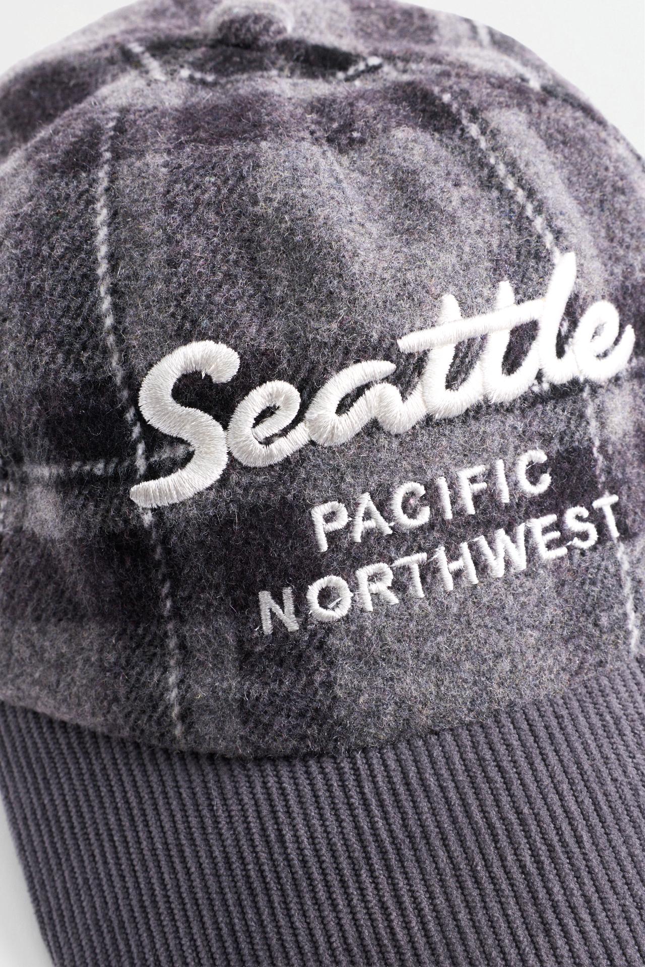 Wool-fabric cap — BLACK/WHITE