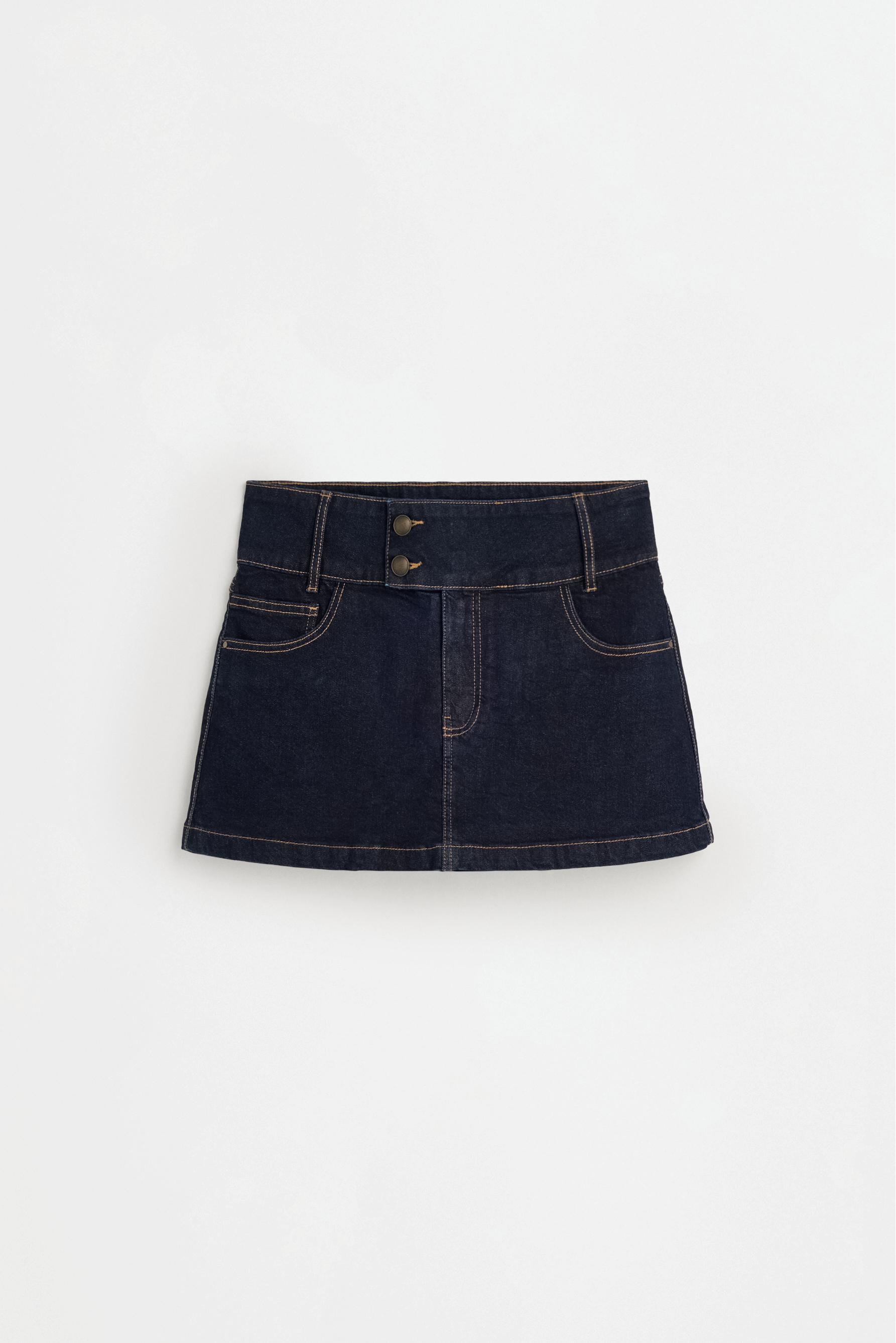 Denim skort — INDIGO