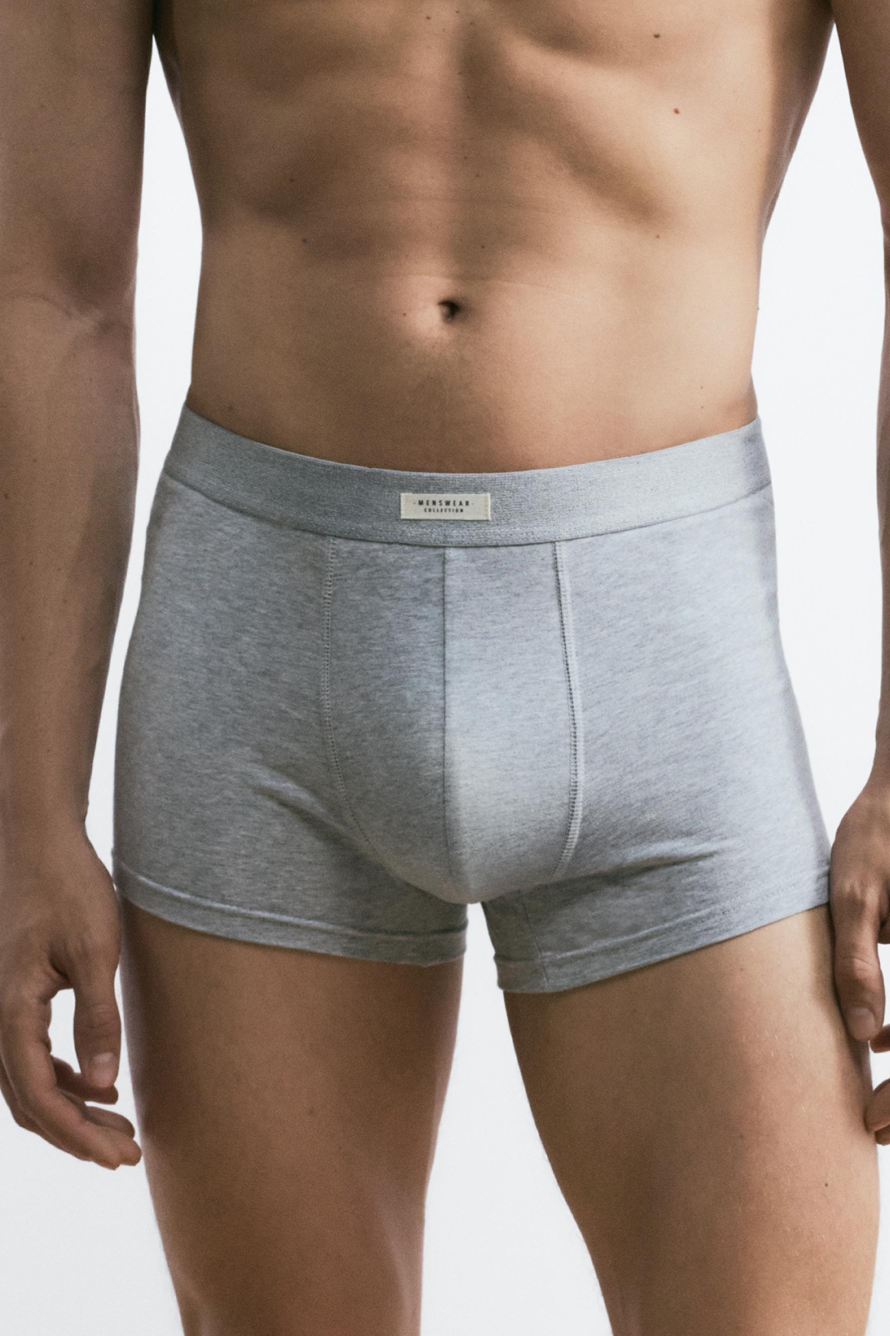 Pack of 7 plain boxers — GREY MARL