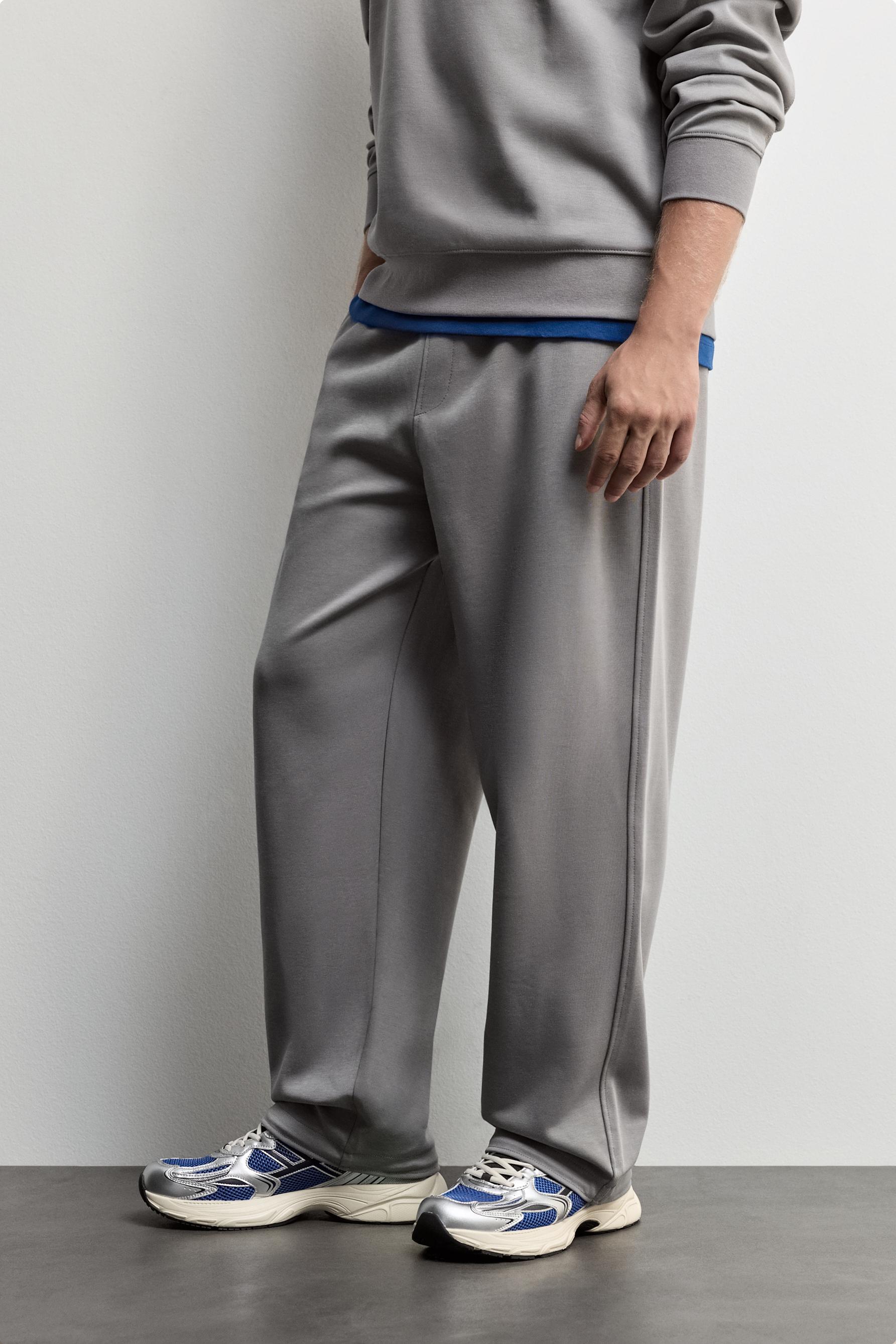 Interlock baggy joggers — MEDIUM GREY